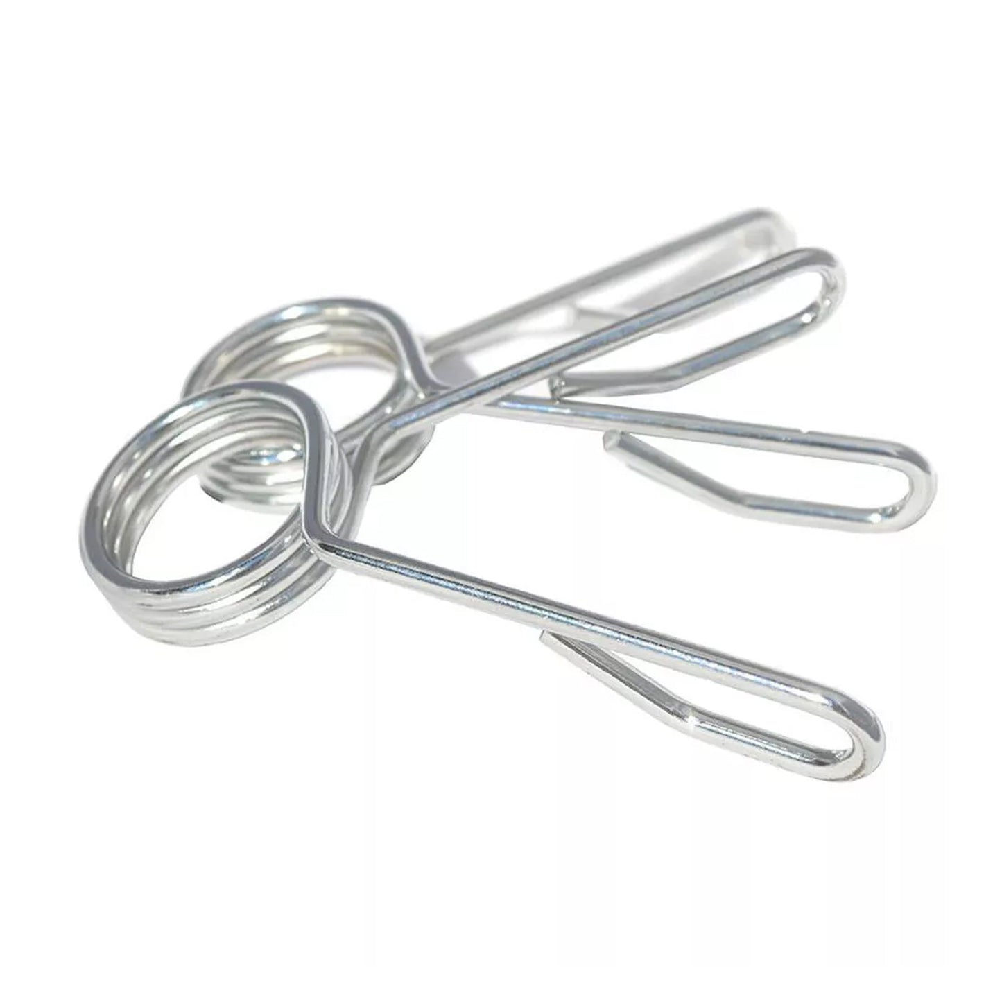 Chrome Olympic Spring Collars for 2" Bars (Pair) – Fast & Secure Barbell Clips for Weightlifting, CrossFit, and Strength Training in Any Gym Setting