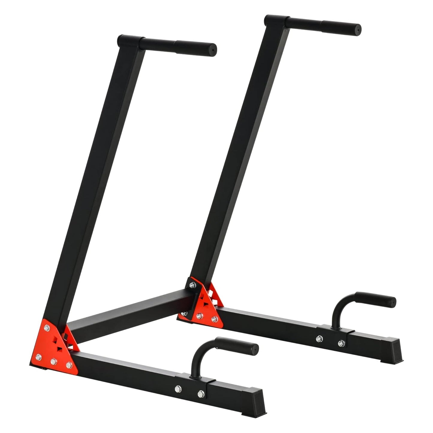 Heavy‑Duty Steel Dip Station Stand | Powder‑Coated Parallel Bars, Foam Handles | Triceps, Chest & Core Strength | Compact Home Gym