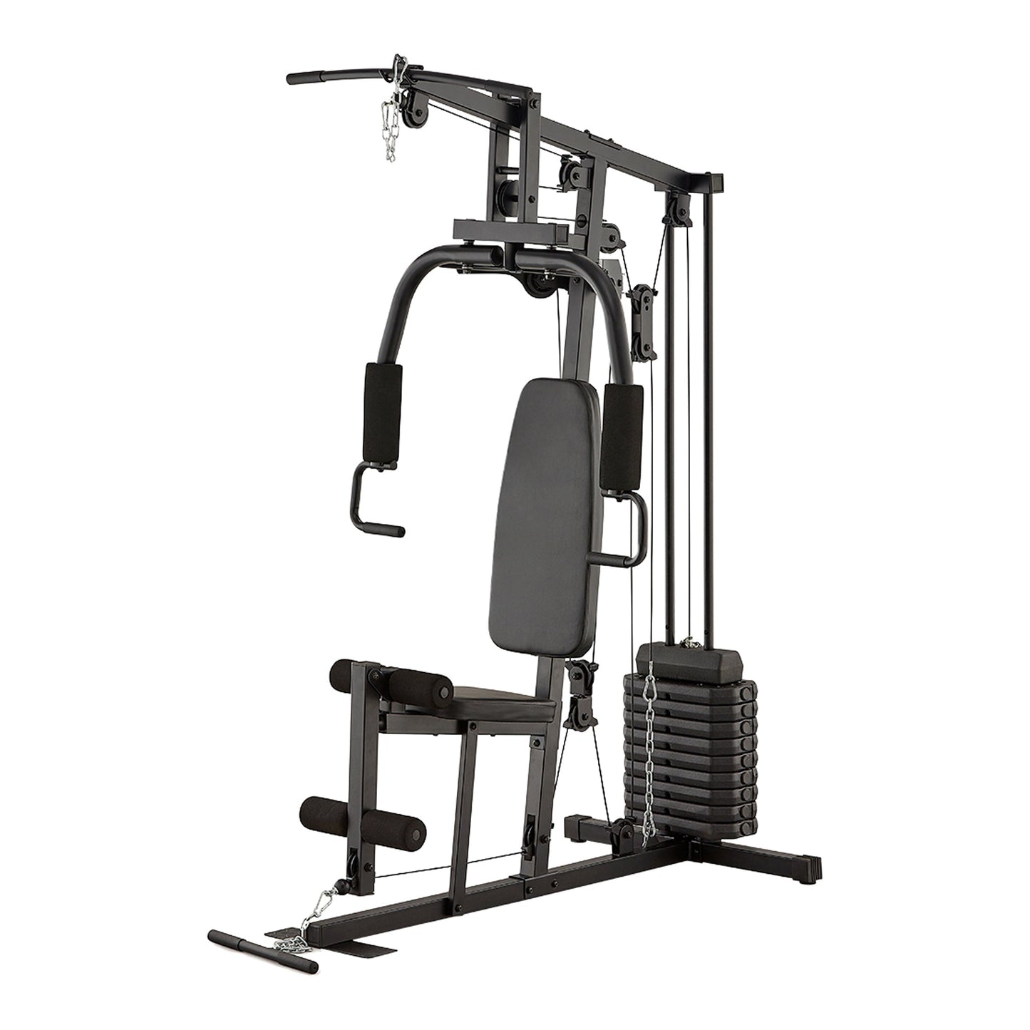 Compact All-in-One Multi Gym Machine with 45kg or 66kg Weight Stack – Full Body Home Workout Station with Steel Frame and Pulley System for Strength Training