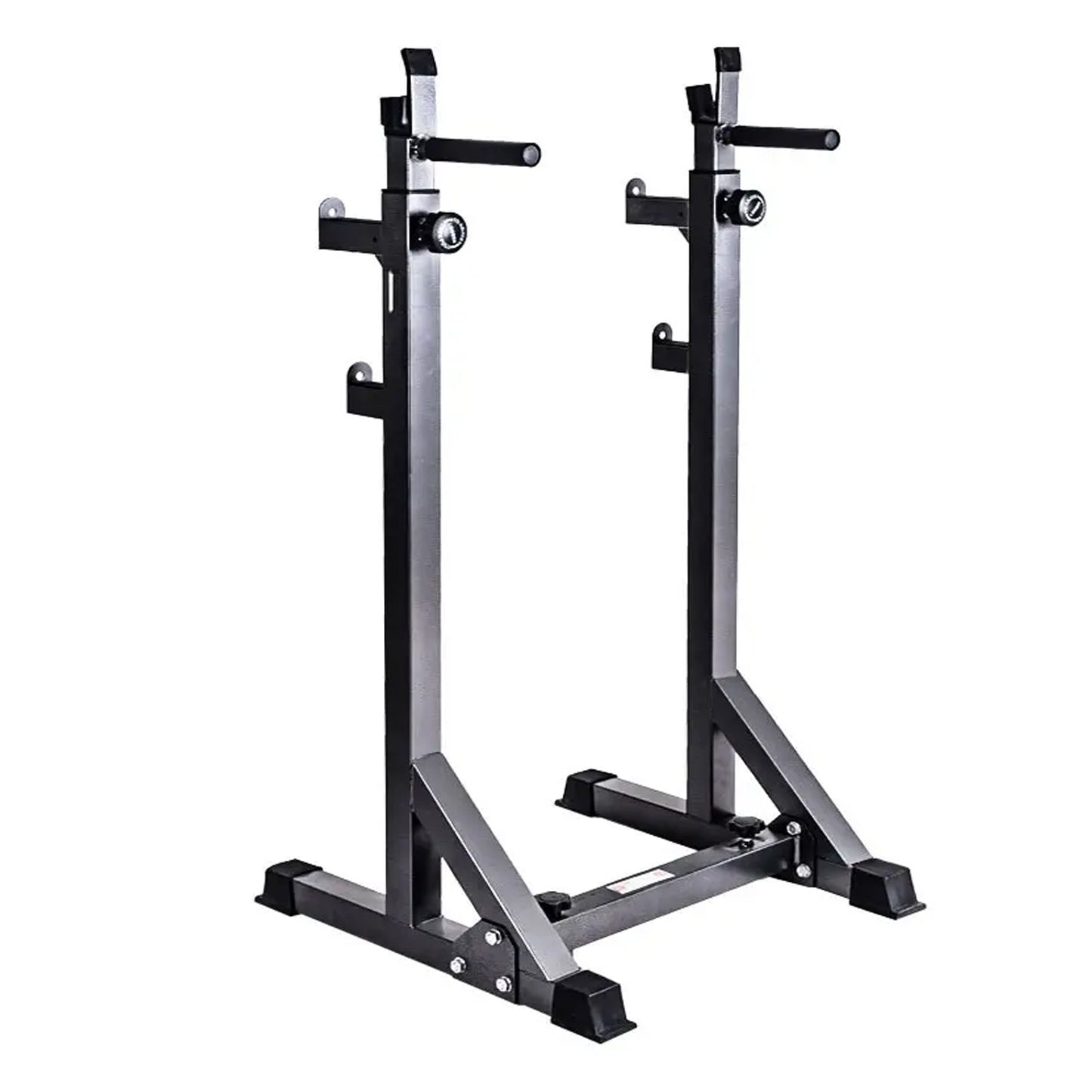Adjustable Half Squat Rack with Dip Station, Spotters, 6ft/7ft Barbell & Tri-Grip Weight Plates – 200kg Capacity, Heavy-Duty Steel – Full Strength Setup for Home Gyms