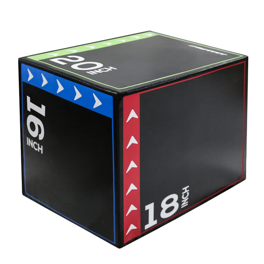 Soft 3‑in‑1 Plyometric Jump Box – Non Slip Foam, Multi Height Training, Sold Separately or as a Complete Set, Compact Home Gym Fitness