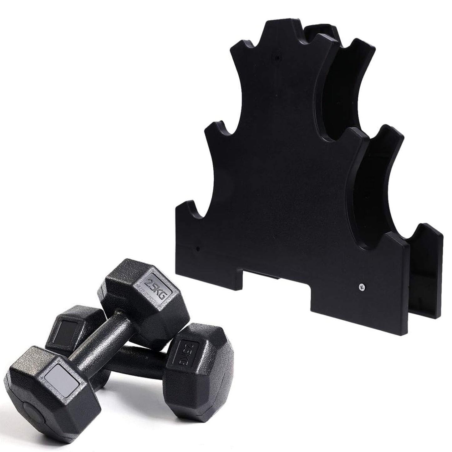Compact Neoprene Dumbbell Tree Rack – 3-Tier & 5-Tier Vertical Weight Stand for Space-Saving, Stable Storage in Home & Commercial Gyms