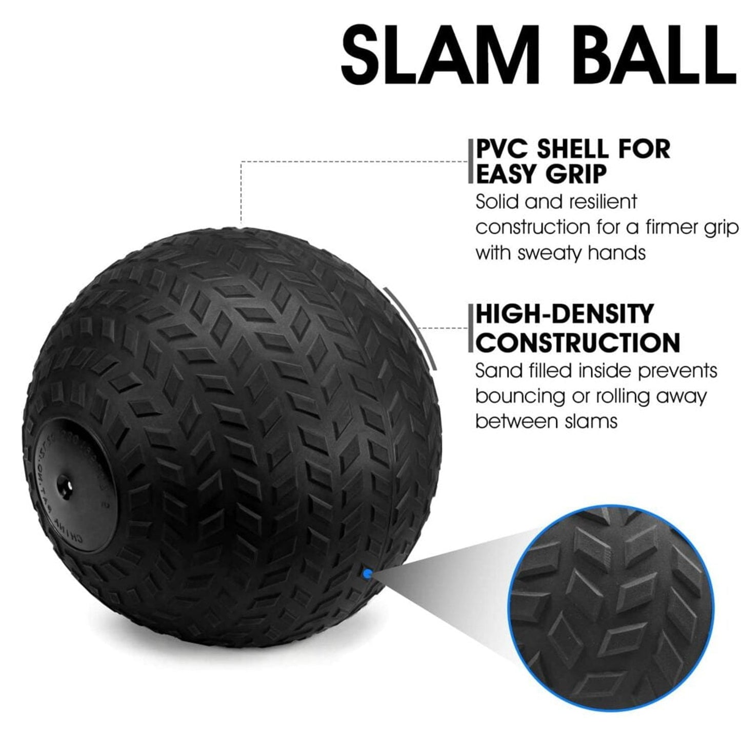 Heavy Duty (3KG–25KG) Treaded Slam Balls for Explosive Power & Core Training | No-Bounce Rubber Weights for Strength & HIIT | Sold Separately or in Sets for All Fitness Levels