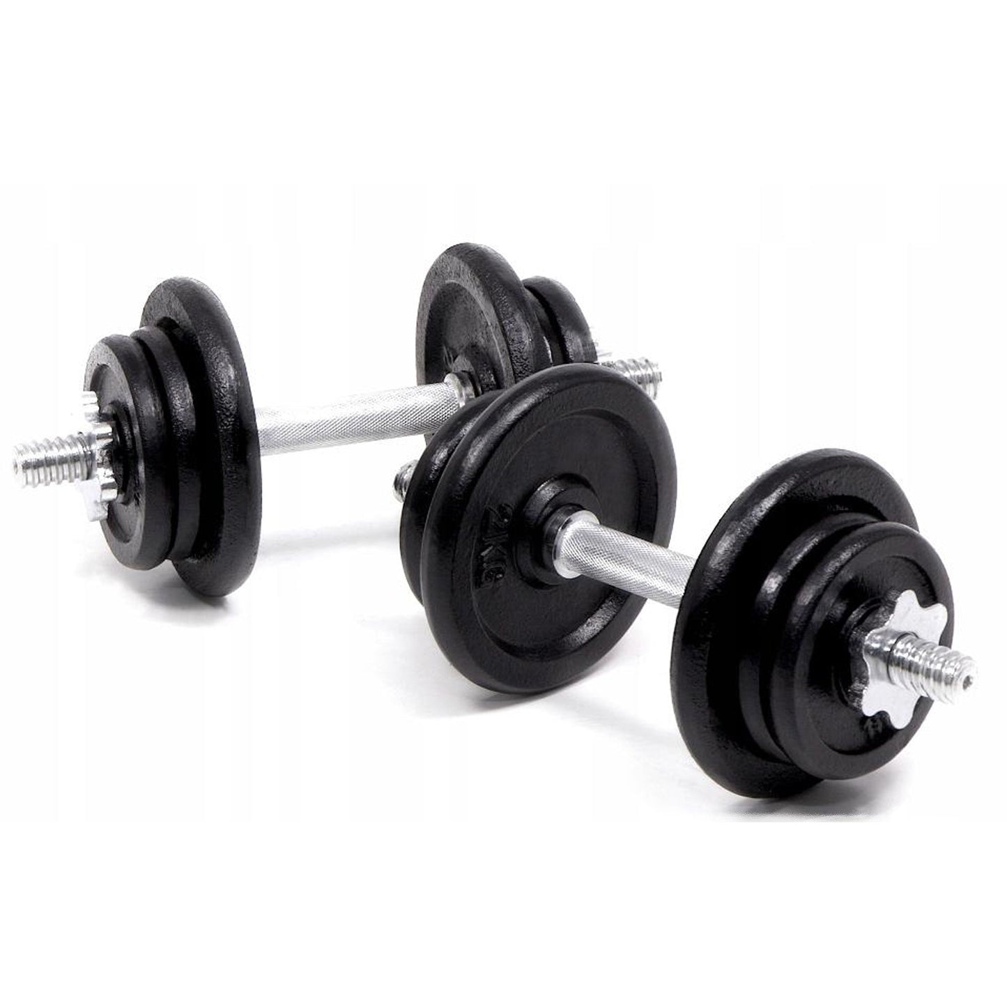 Adjustable 65 kg Dumbbell & Barbell Set – Cast-Iron, Knurled Grip, 2-in-1 Strength Training Kit for Home Gym Workouts
