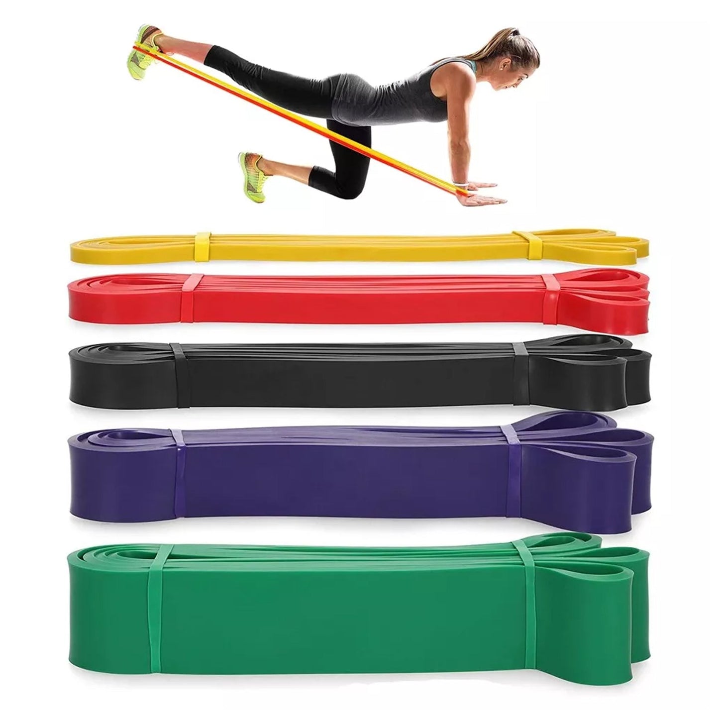 Enhanced Training with 5-Level Resistance Bands – Ideal for Pull-Ups, Strength Workouts, Powerlifting, Stretching & Rehab for Men & Women
