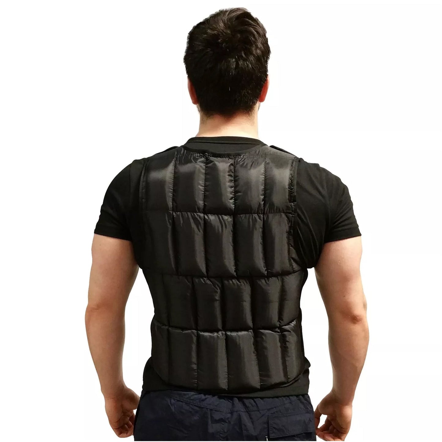 Adjustable 10–20 kg Black Weight Vest with 38 Weight Bags – Train Harder with the Ultimate Weighted Vest – Perfect for Strength & Cardio Training at Home Gym