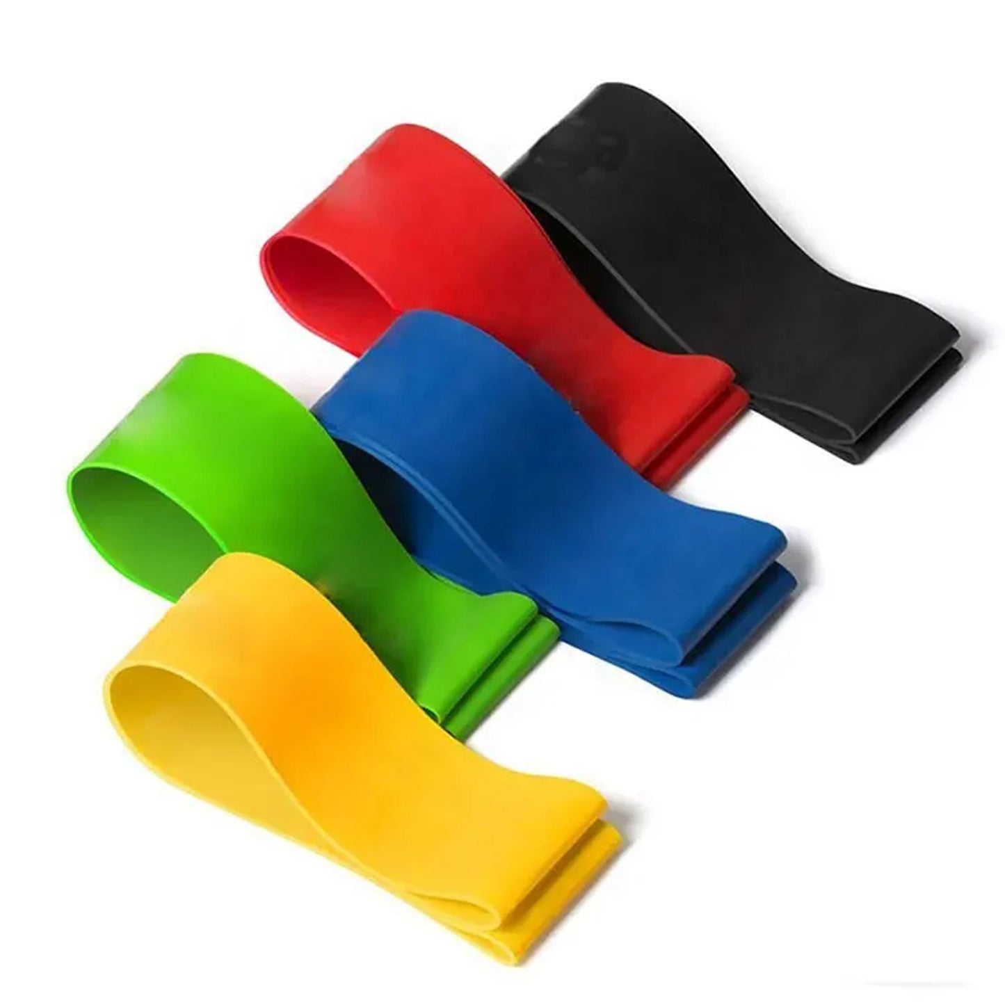 5‑Level Natural Latex Light Loop Resistance Band Set – Non‑Slip, Anti‑Roll, Portable for Home Fitness, Yoga & Strength