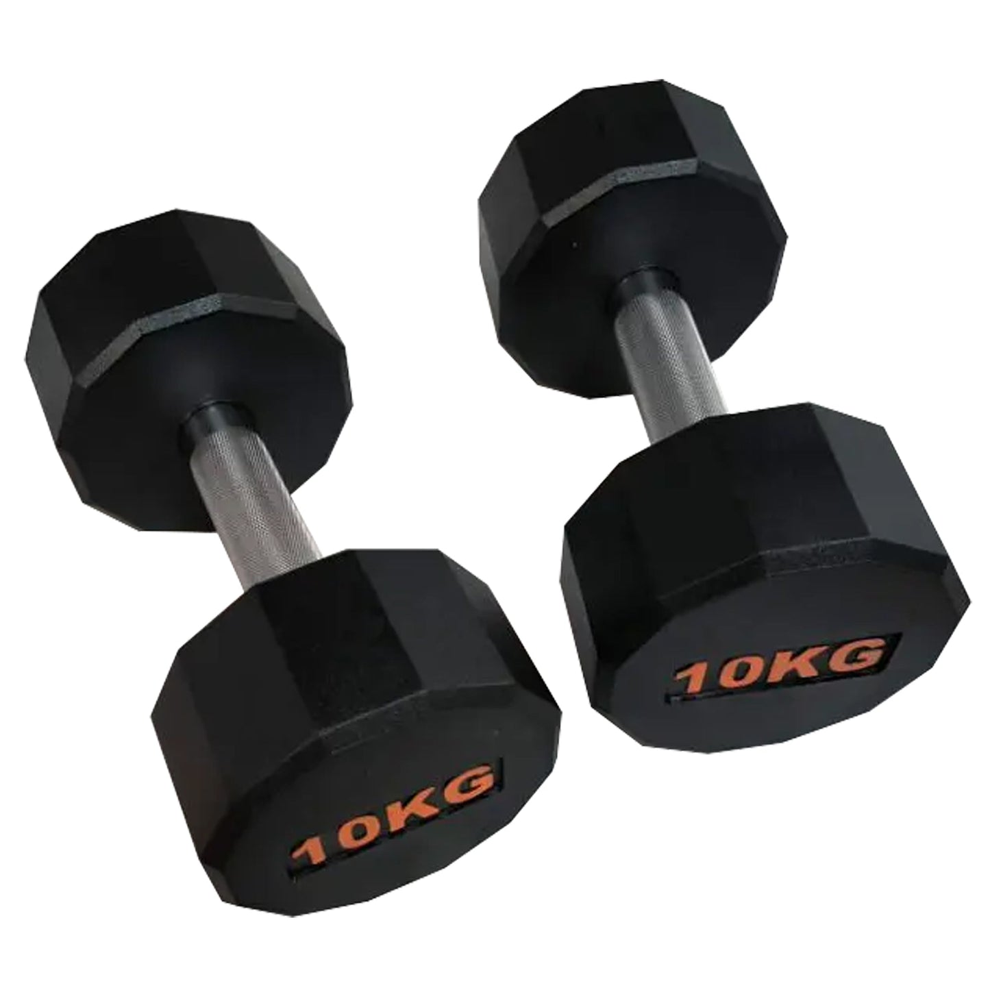Round Hex Dumbbells with Anti-Roll Design – Rubber Coated Weights for Safe, Quiet Workouts with Ergonomic Grip | Available in Singles, Pairs & Full Sets