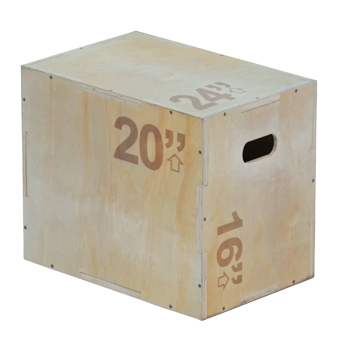 Multi Height 3-in-1 Wooden Plyo Jump Box, Anti‑Slip Texture, Plyometric Jump Box for Strength, Agility, and Home or Gym Training