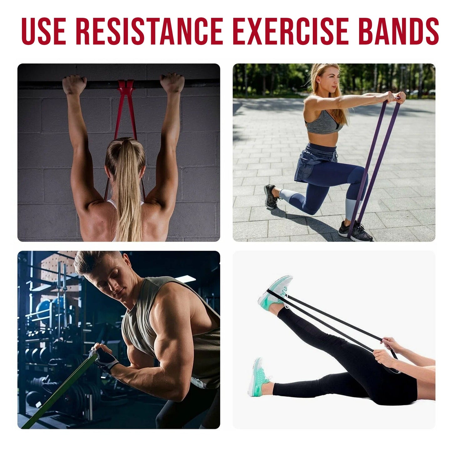 Enhanced Training with 5-Level Resistance Bands – Ideal for Pull-Ups, Strength Workouts, Powerlifting, Stretching & Rehab for Men & Women