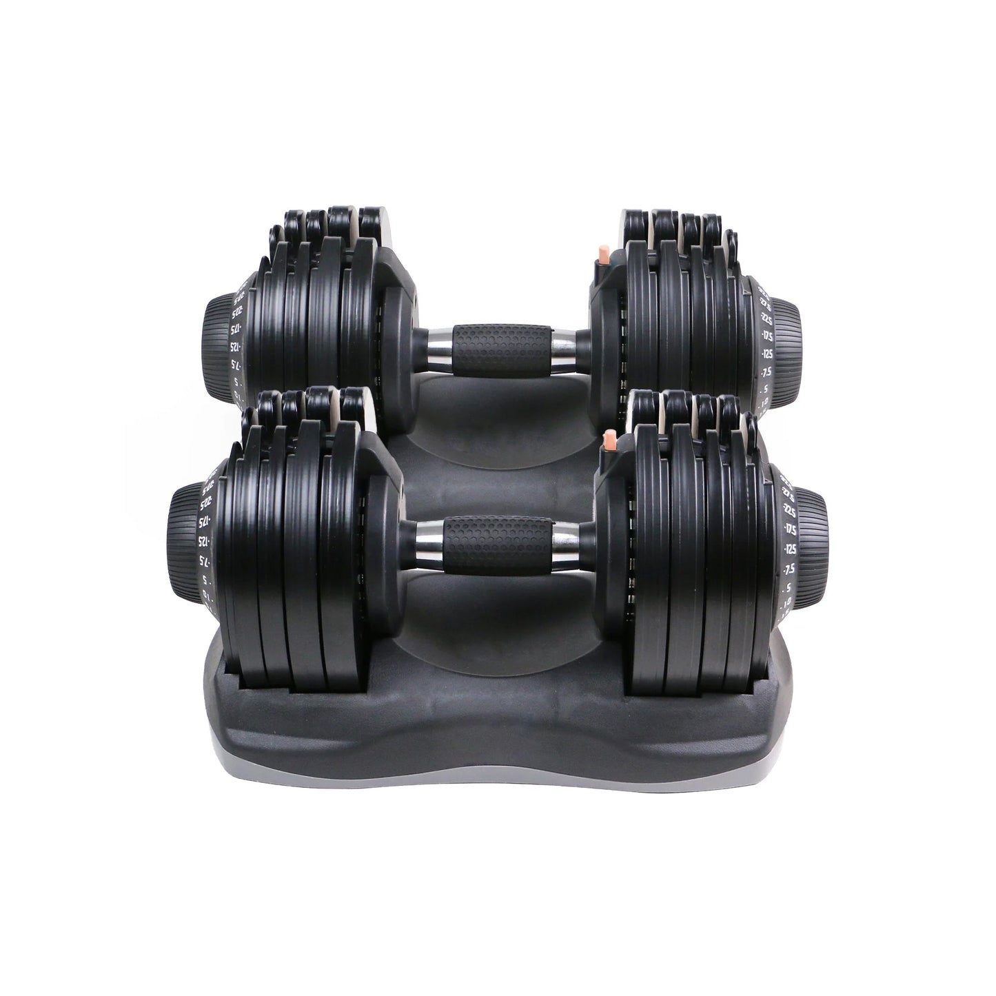 Adjustable Dumbbell Pair 5–32.5 kg – Ergonomic Grip, Rapid Weight Adjustment, Quiet Strength Training for Compact Home Gym Setups