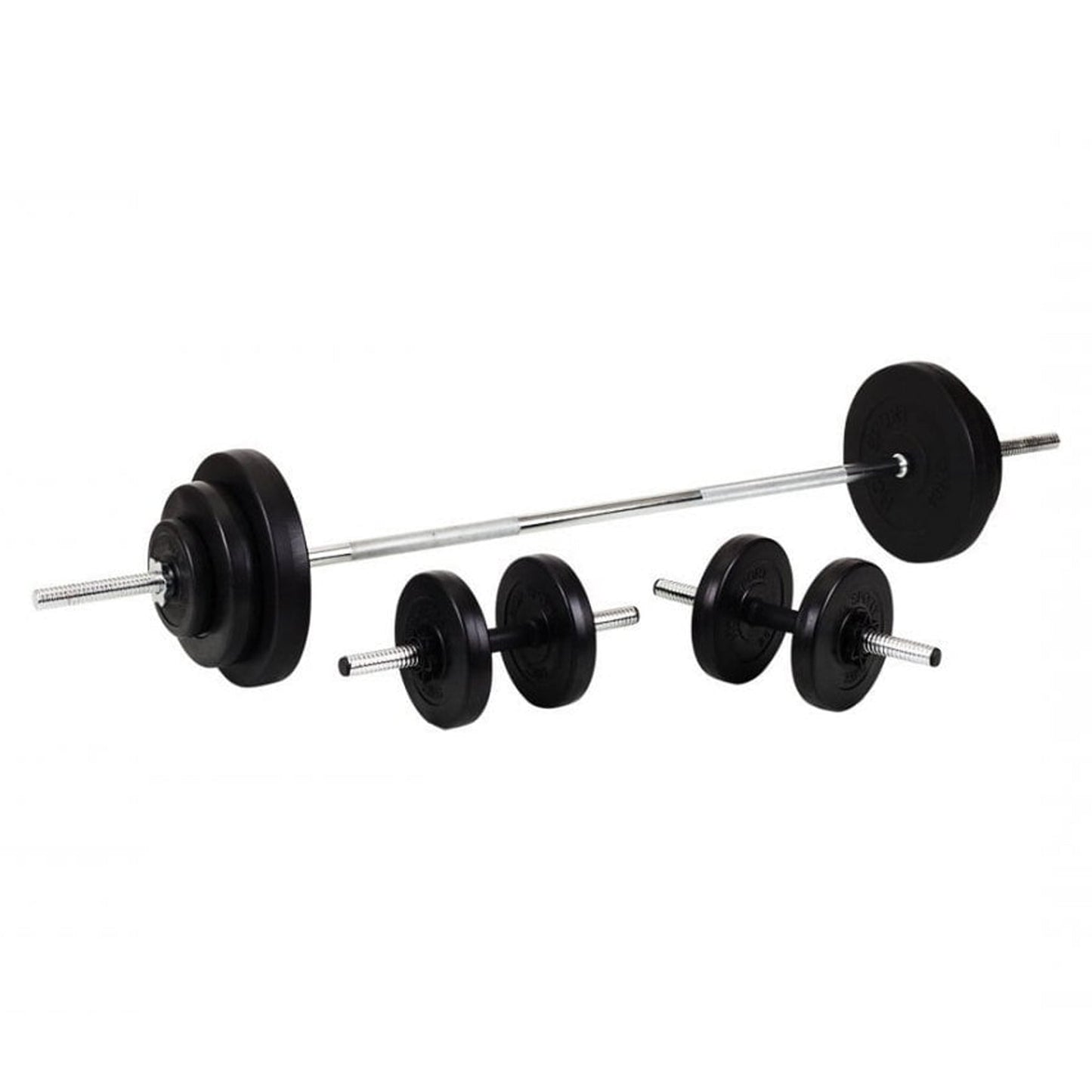Adjustable 65 kg Dumbbell & Barbell Set – Cast-Iron, Knurled Grip, 2-in-1 Strength Training Kit for Home Gym Workouts