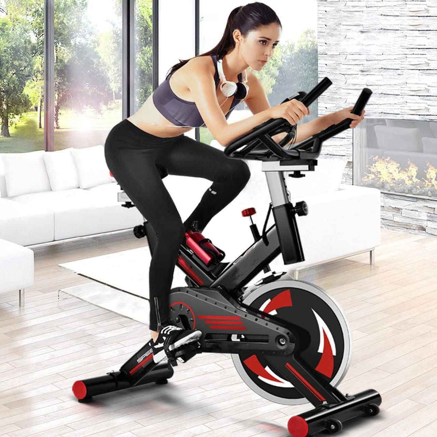High Performance Indoor Exercise Bike – Smooth, Quiet & Fully Adjustable | Burn Fat, Build Strength & Track Progress at Home | Sturdy, Easy to Set Up & Ride