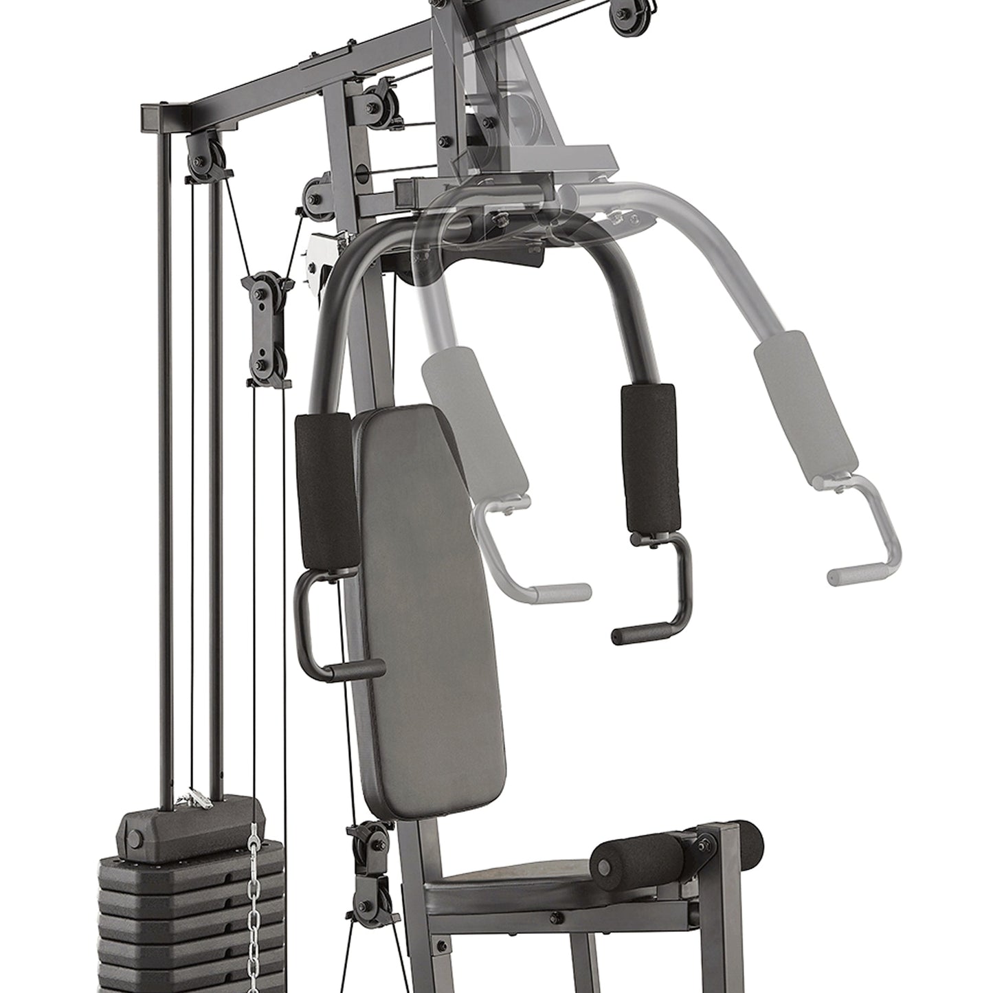Compact All-in-One Multi Gym Machine with 45kg or 66kg Weight Stack – Full Body Home Workout Station with Steel Frame and Pulley System for Strength Training