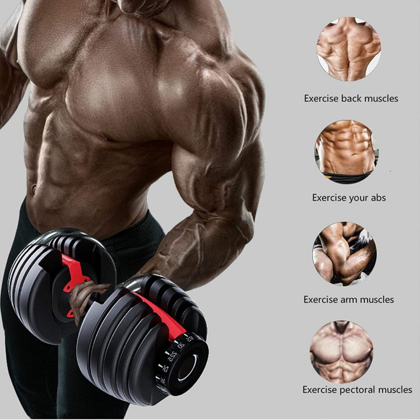 Transform Your Home Workouts with 24kg 15-in-1 Adjustable Dumbbells | Quick Dial System | Space-Saving Design | Optional Bench & Stand for Full Training