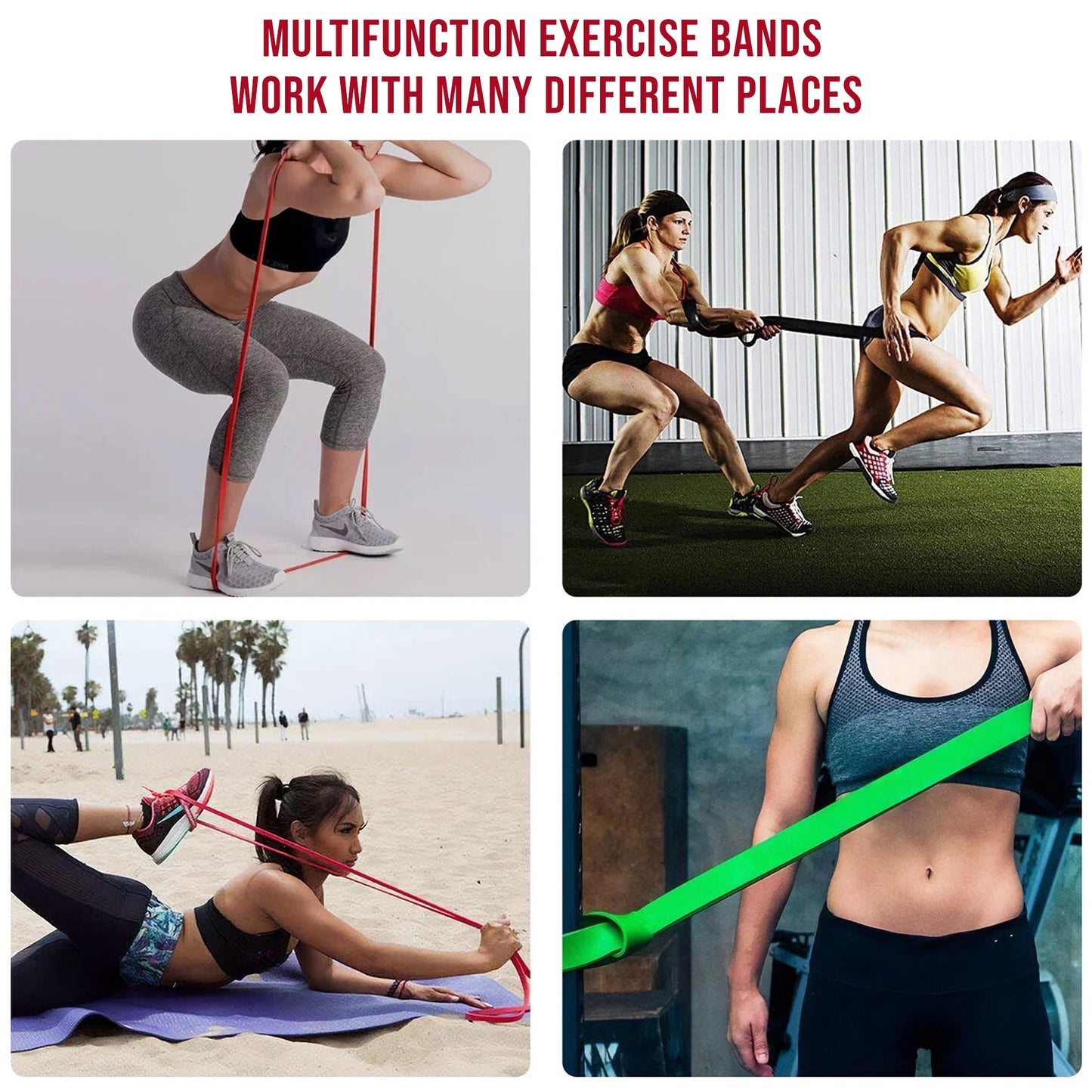 Enhanced Training with 5-Level Resistance Bands – Ideal for Pull-Ups, Strength Workouts, Powerlifting, Stretching & Rehab for Men & Women