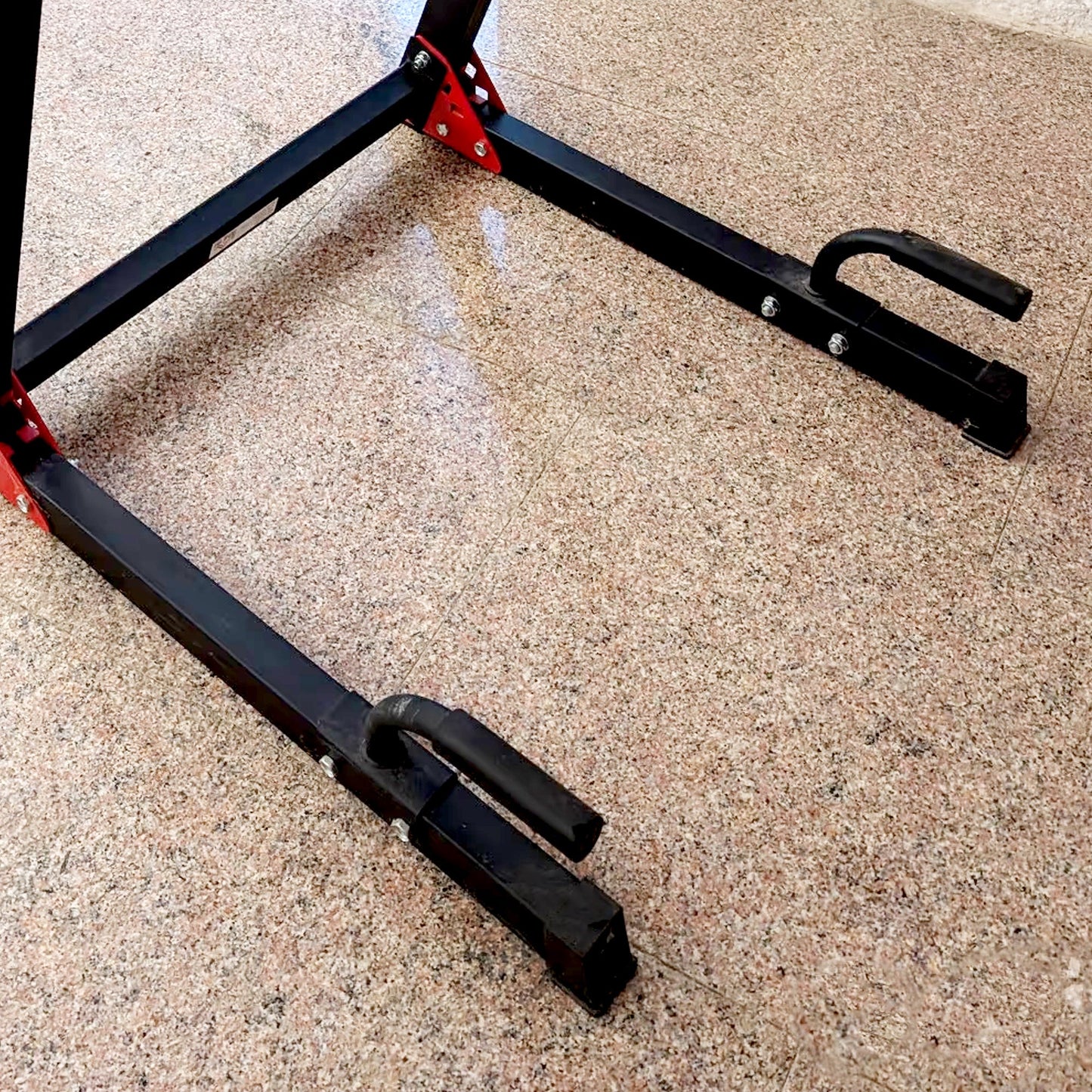 Heavy‑Duty Steel Dip Station Stand | Powder‑Coated Parallel Bars, Foam Handles | Triceps, Chest & Core Strength | Compact Home Gym