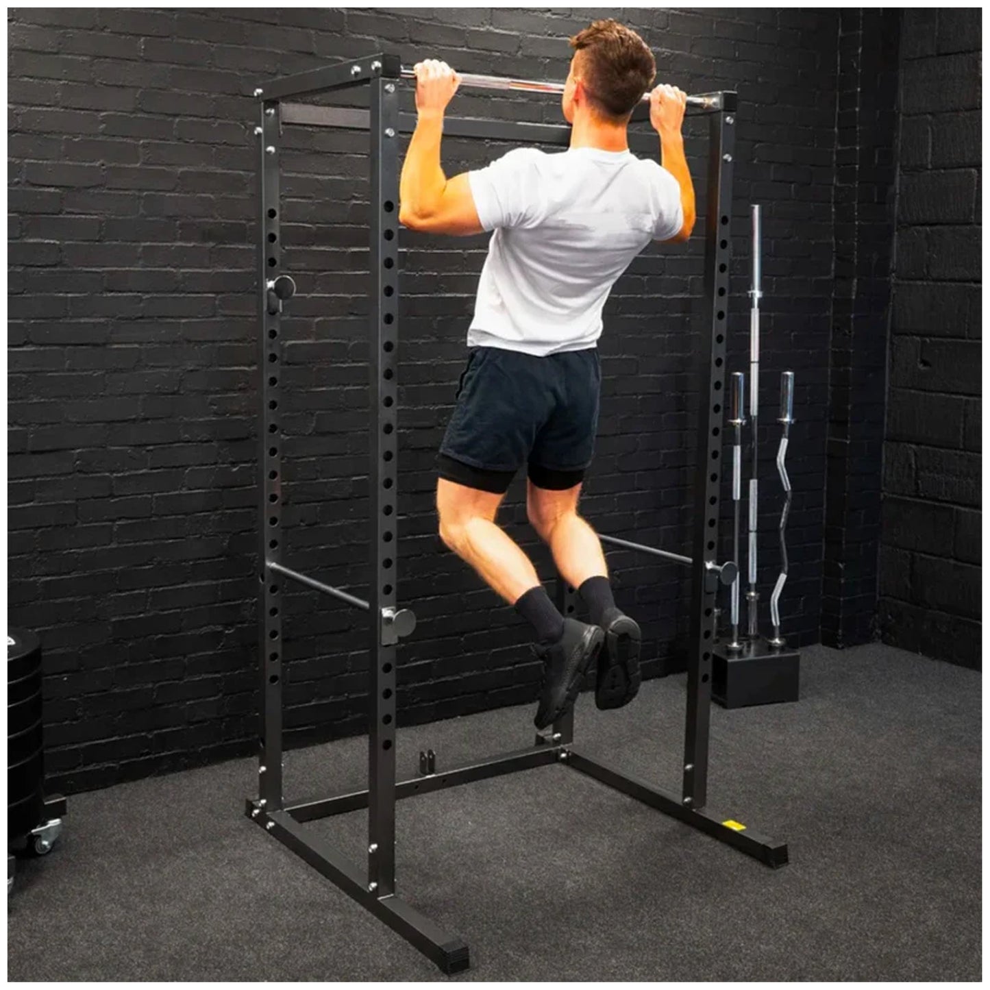 G100 Heavy Duty Power Rack | Adjustable Squat Cage with Pull Up Bar | Full-Body Strength Training Station for Home Gym Workouts – Durable & Versatile Design