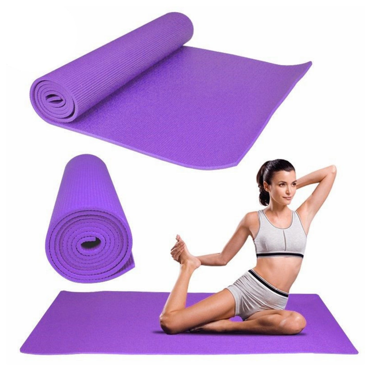 15mm Extra Thick NBR Foam Yoga Mat – Non‑Slip, Joint‑Protective, Eco‑Friendly Exercise & Pilates Mat with Carry Strap for Home Gym
