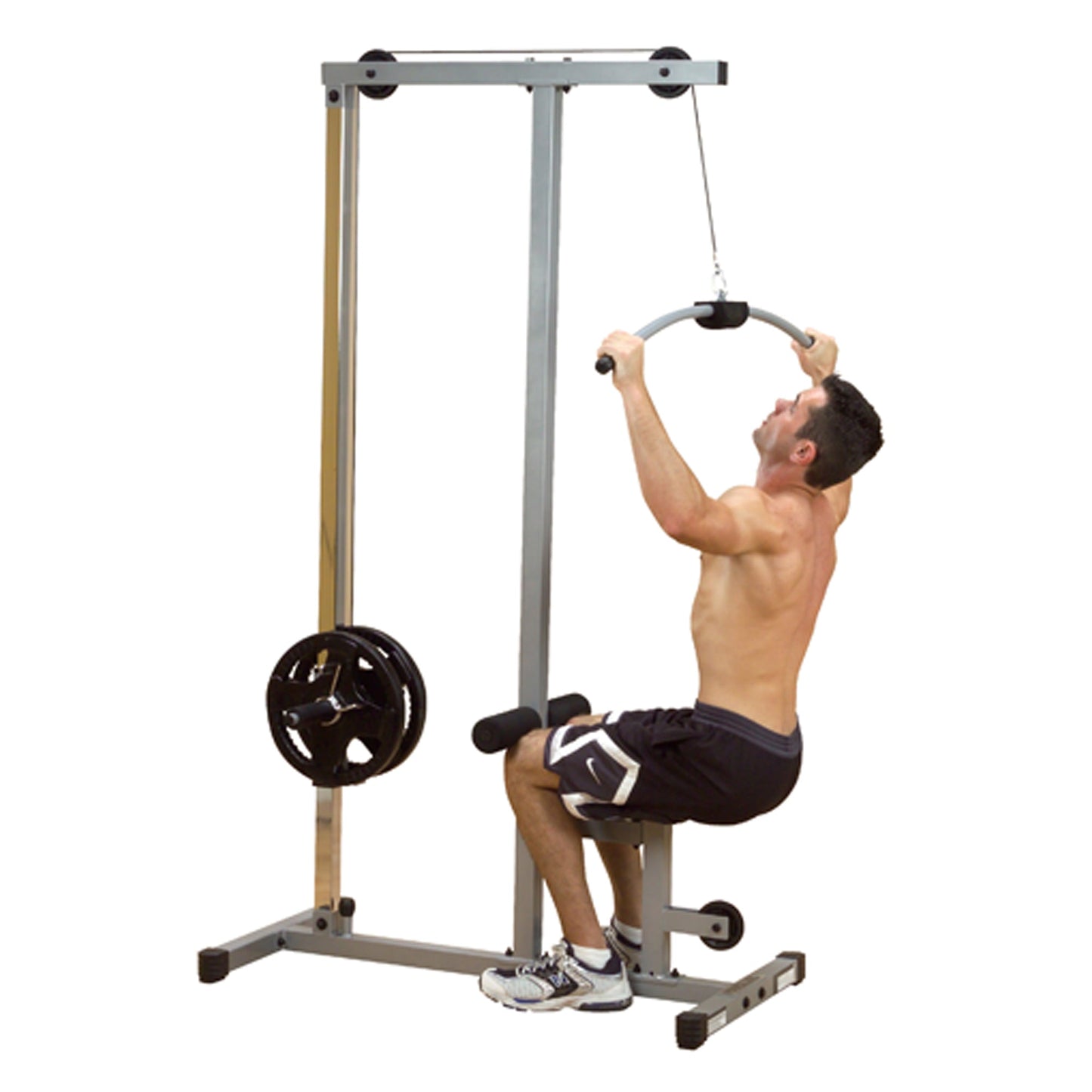 Heavy Duty LAT Pull Down Station with Adjustable Seat – Full Body Cable Trainer Featuring High and Low Pulleys for Home Workouts