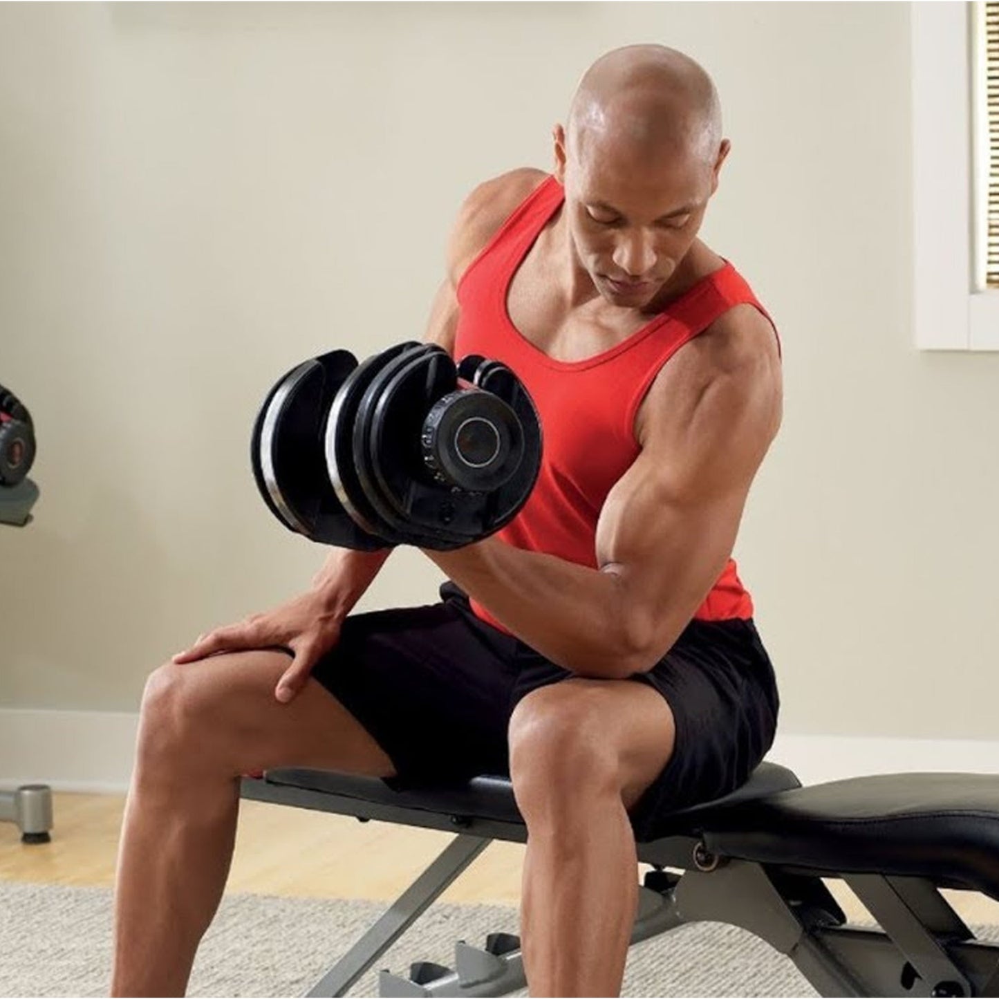 Transform Your Home Workouts with 24kg 15-in-1 Adjustable Dumbbells | Quick Dial System | Space-Saving Design | Optional Bench & Stand for Full Training