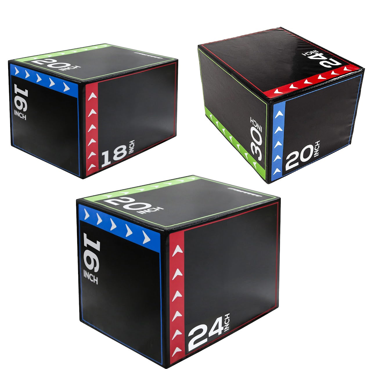 Soft 3‑in‑1 Plyometric Jump Box – Non Slip Foam, Multi Height Training, Sold Separately or as a Complete Set, Compact Home Gym Fitness