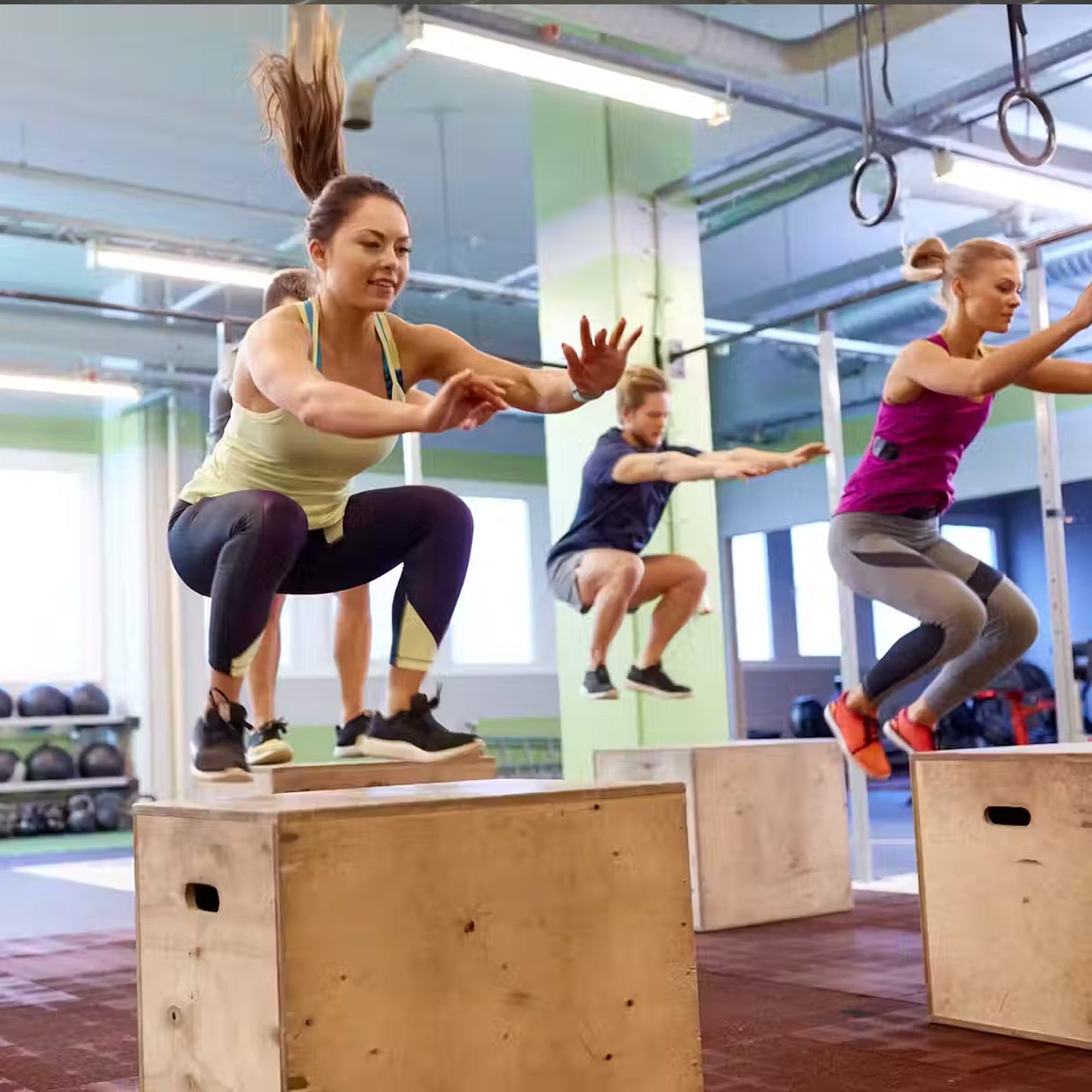 Multi Height 3-in-1 Wooden Plyo Jump Box, Anti‑Slip Texture, Plyometric Jump Box for Strength, Agility, and Home or Gym Training