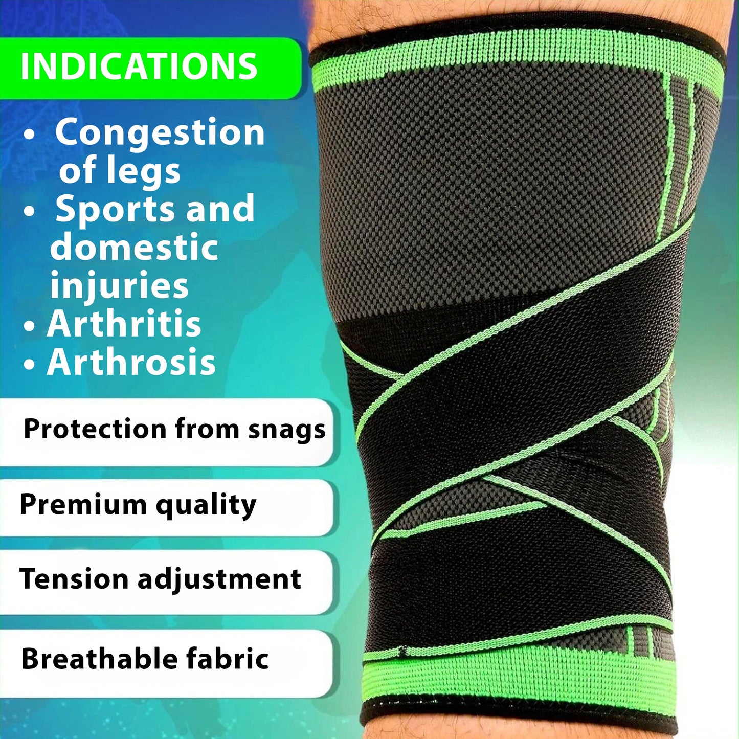 Premium Adjustable Knee Support Brace – Designed for Maximum Stability, Targeted Compression & Breathable Comfort to Relieve Pain, Prevent Injuries, and Boost Mobility