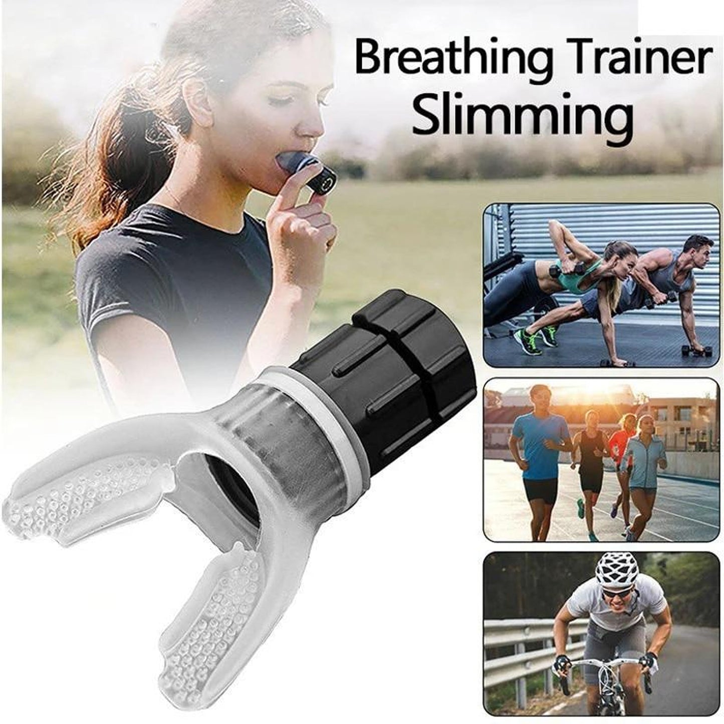 Portable Breath Trainer | Medical Grade Silicone & ABS | Adjustable Resistance Lung Exerciser for Stamina, Respiratory Therapy & Mucus Clearing | Compact Home & Travel Device