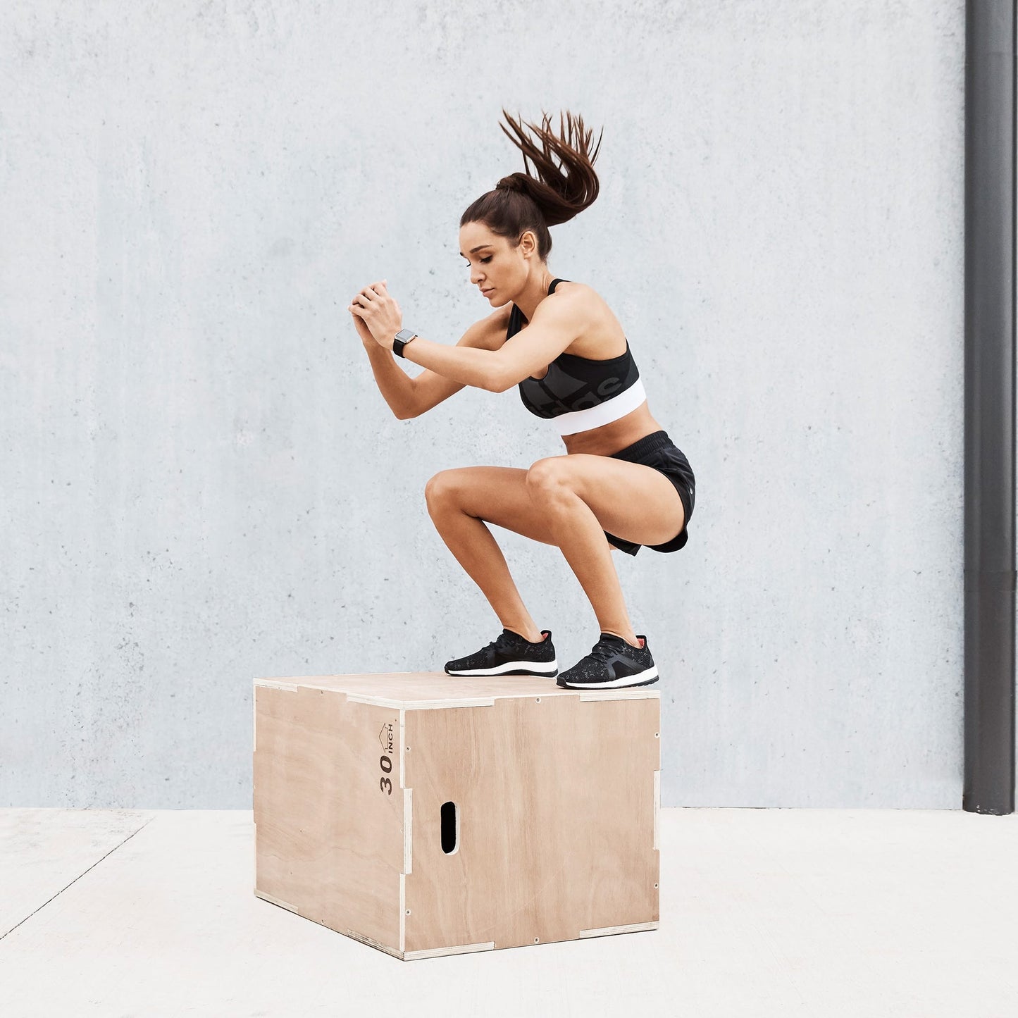 Multi Height 3-in-1 Wooden Plyo Jump Box, Anti‑Slip Texture, Plyometric Jump Box for Strength, Agility, and Home or Gym Training