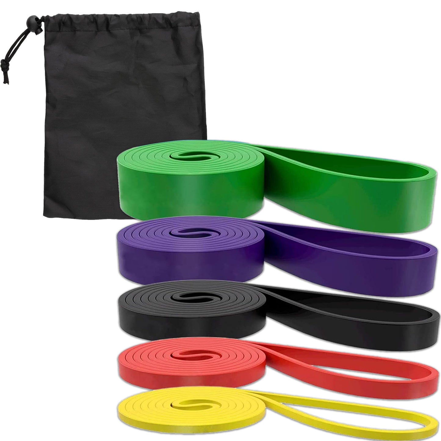 Enhanced Training with 5-Level Resistance Bands – Ideal for Pull-Ups, Strength Workouts, Powerlifting, Stretching & Rehab for Men & Women