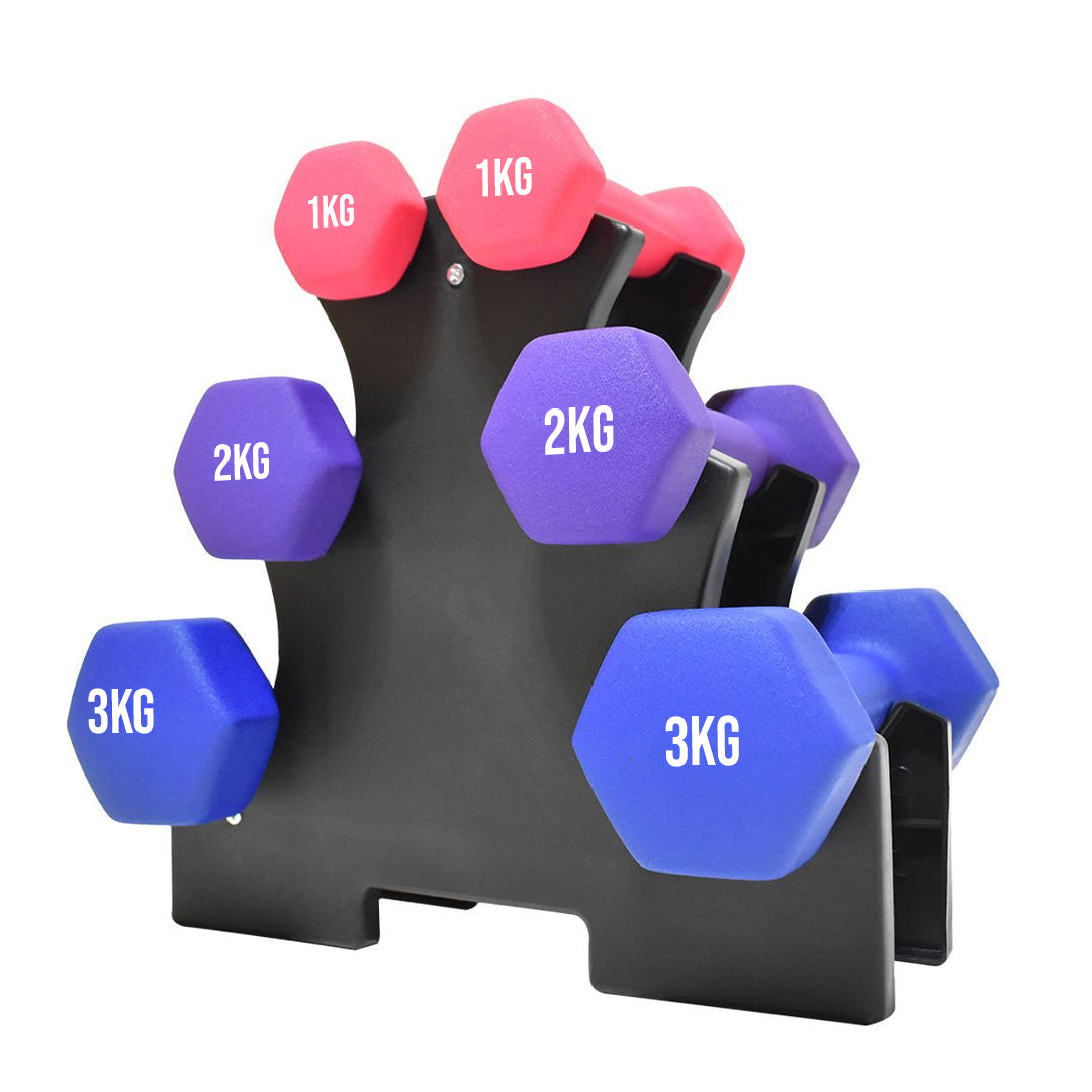 Compact Neoprene Dumbbell Tree Rack – 3-Tier & 5-Tier Vertical Weight Stand for Space-Saving, Stable Storage in Home & Commercial Gyms
