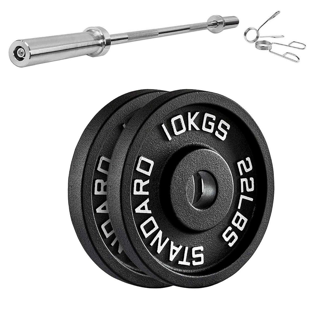 Durable Cast Iron Weight Plates for Home & Commercial Gyms – Standard 2" Hole for Olympic Barbells, Compact Design for Powerlifting, Bodybuilding & Full-Body Strength Training
