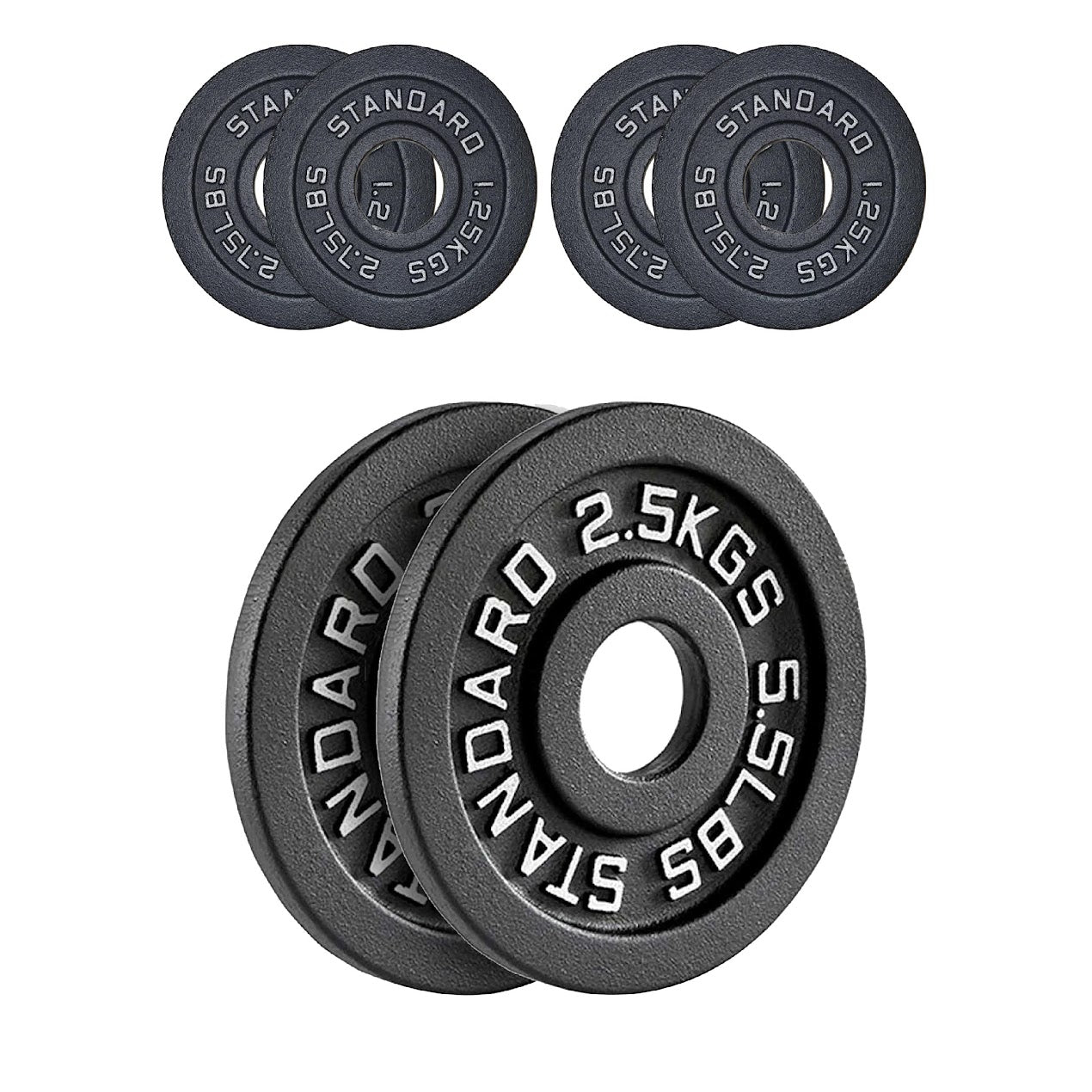Durable Cast Iron Weight Plates for Home & Commercial Gyms – Standard 2" Hole for Olympic Barbells, Compact Design for Powerlifting, Bodybuilding & Full-Body Strength Training