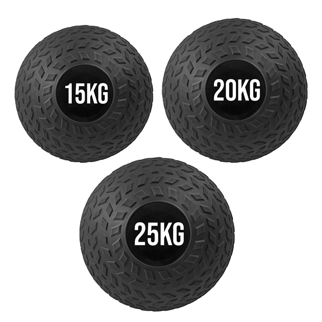 Heavy Duty (3KG–25KG) Treaded Slam Balls for Explosive Power & Core Training | No-Bounce Rubber Weights for Strength & HIIT | Sold Separately or in Sets for All Fitness Levels