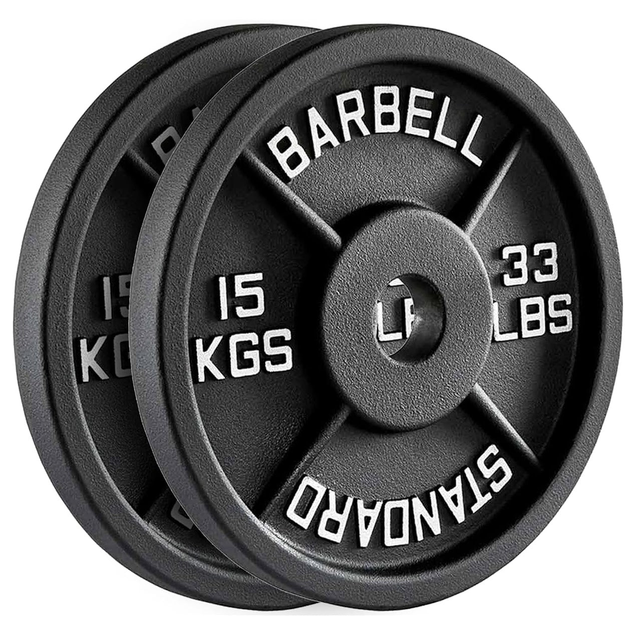 Durable Cast Iron Weight Plates for Home & Commercial Gyms – Standard 2" Hole for Olympic Barbells, Compact Design for Powerlifting, Bodybuilding & Full-Body Strength Training