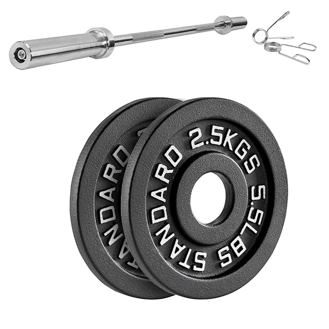 Durable Cast Iron Weight Plates for Home & Commercial Gyms – Standard 2" Hole for Olympic Barbells, Compact Design for Powerlifting, Bodybuilding & Full-Body Strength Training