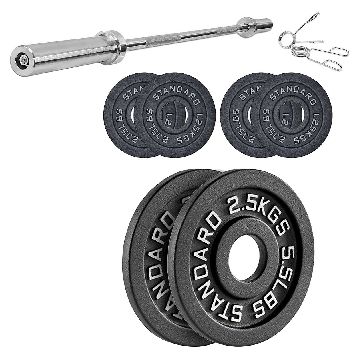 Durable Cast Iron Weight Plates for Home & Commercial Gyms – Standard 2" Hole for Olympic Barbells, Compact Design for Powerlifting, Bodybuilding & Full-Body Strength Training