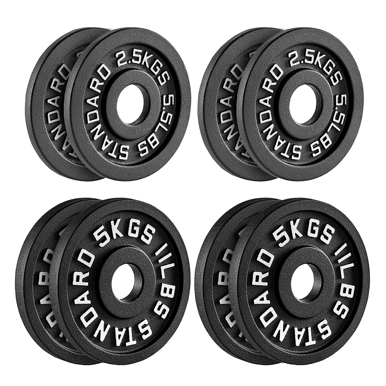 Durable Cast Iron Weight Plates for Home & Commercial Gyms – Standard 2" Hole for Olympic Barbells, Compact Design for Powerlifting, Bodybuilding & Full-Body Strength Training