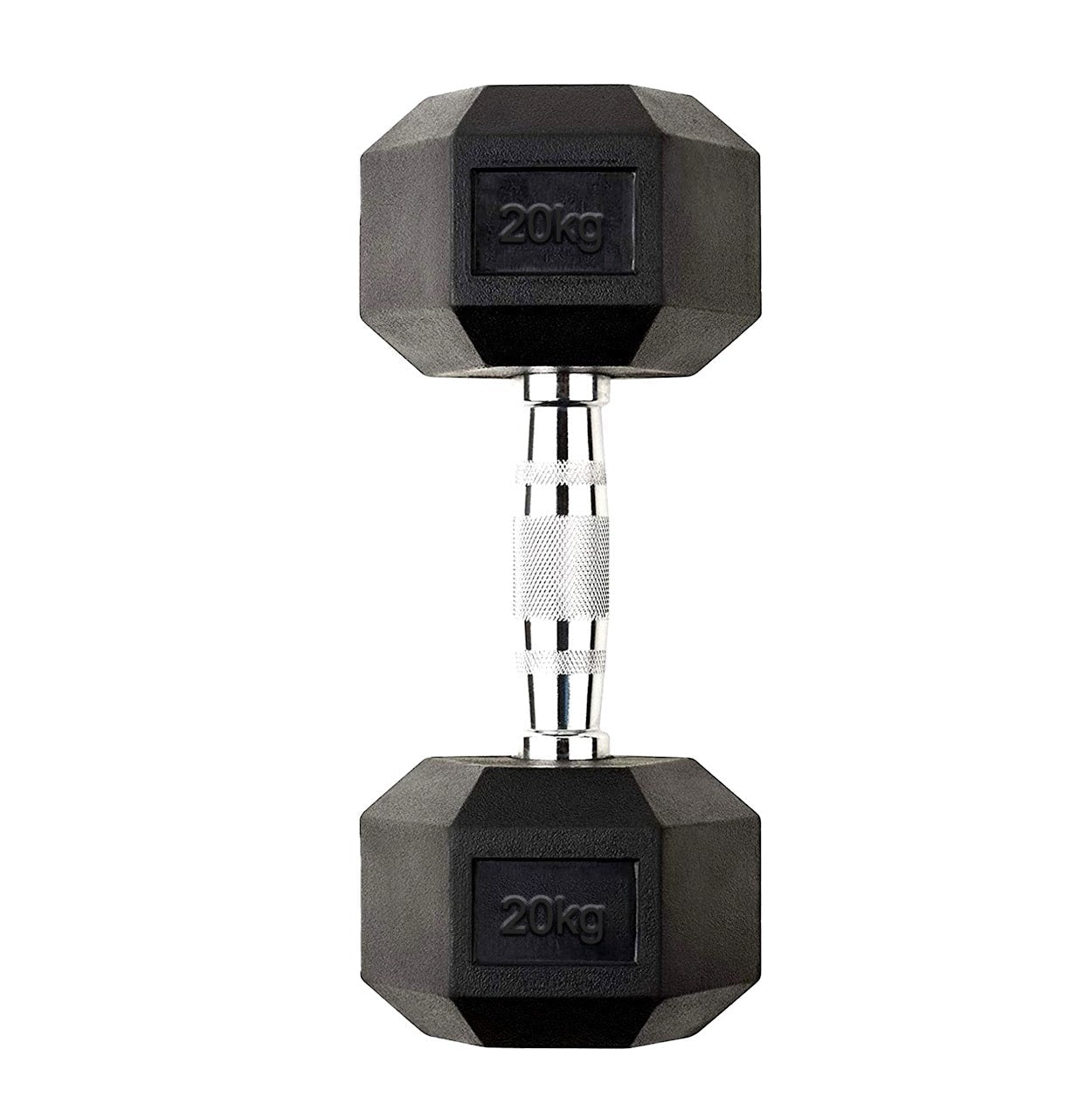 Hex Dumbbells 2.5kg–60kg Pairs & Sets – Rubber-Coated Anti-Roll Weights with Knurled Steel Grip – Strength Training Dumbbell Set for Home Gym or Studio