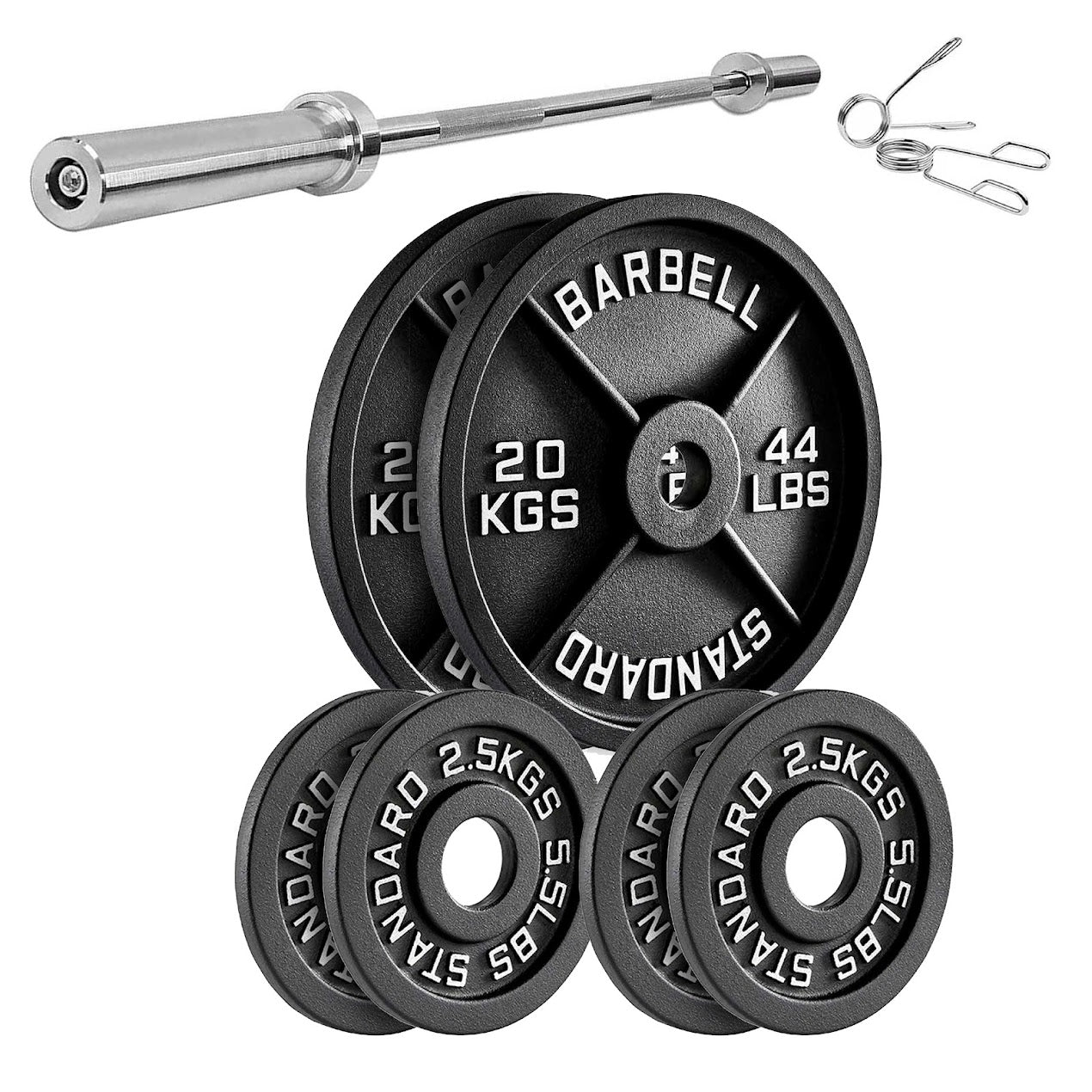 Durable Cast Iron Weight Plates for Home & Commercial Gyms – Standard 2" Hole for Olympic Barbells, Compact Design for Powerlifting, Bodybuilding & Full-Body Strength Training