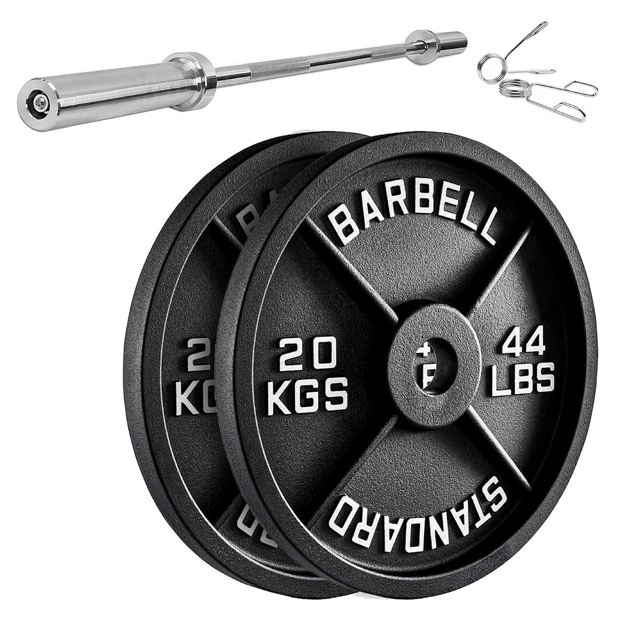 Durable Cast Iron Weight Plates for Home & Commercial Gyms – Standard 2" Hole for Olympic Barbells, Compact Design for Powerlifting, Bodybuilding & Full-Body Strength Training