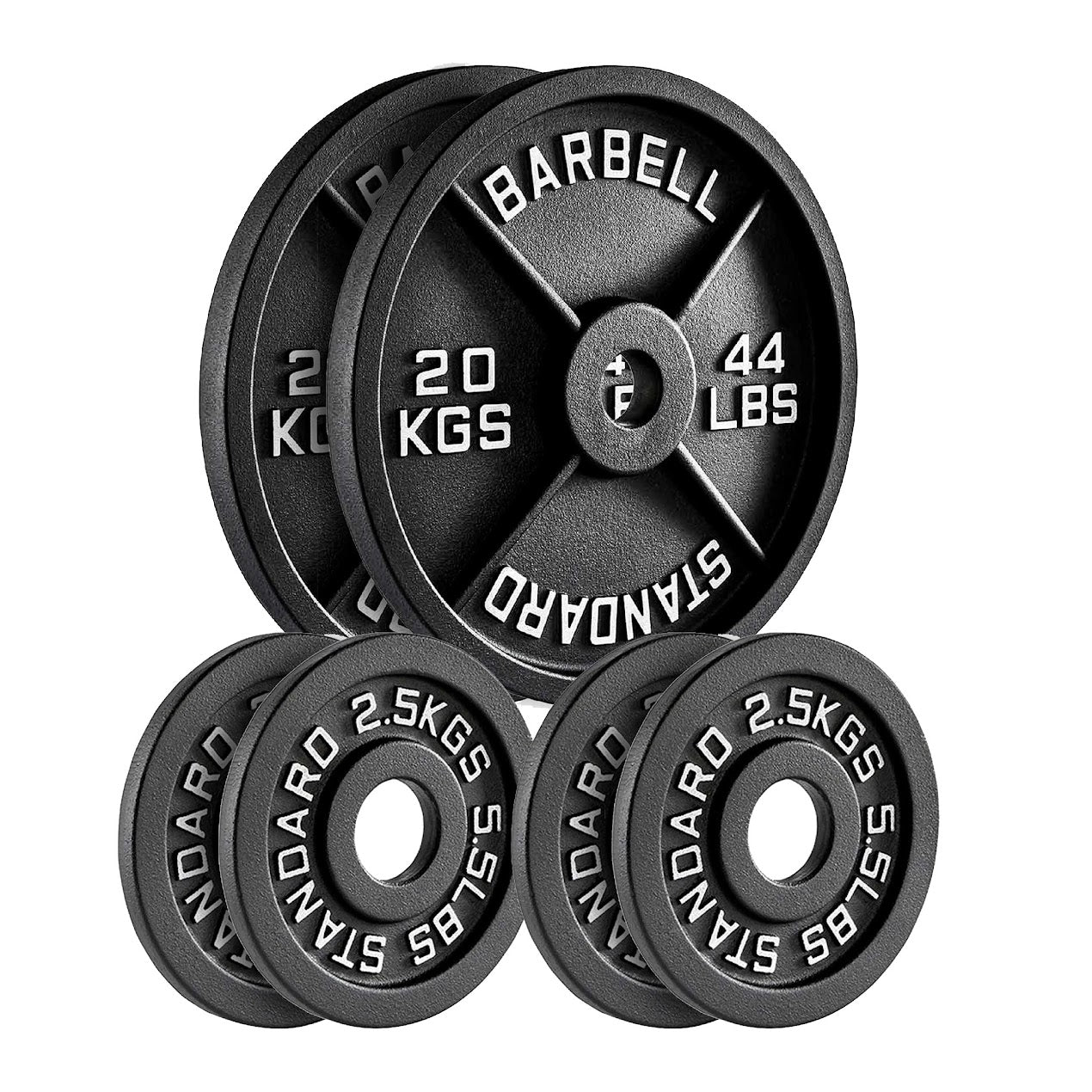 Durable Cast Iron Weight Plates for Home & Commercial Gyms – Standard 2" Hole for Olympic Barbells, Compact Design for Powerlifting, Bodybuilding & Full-Body Strength Training