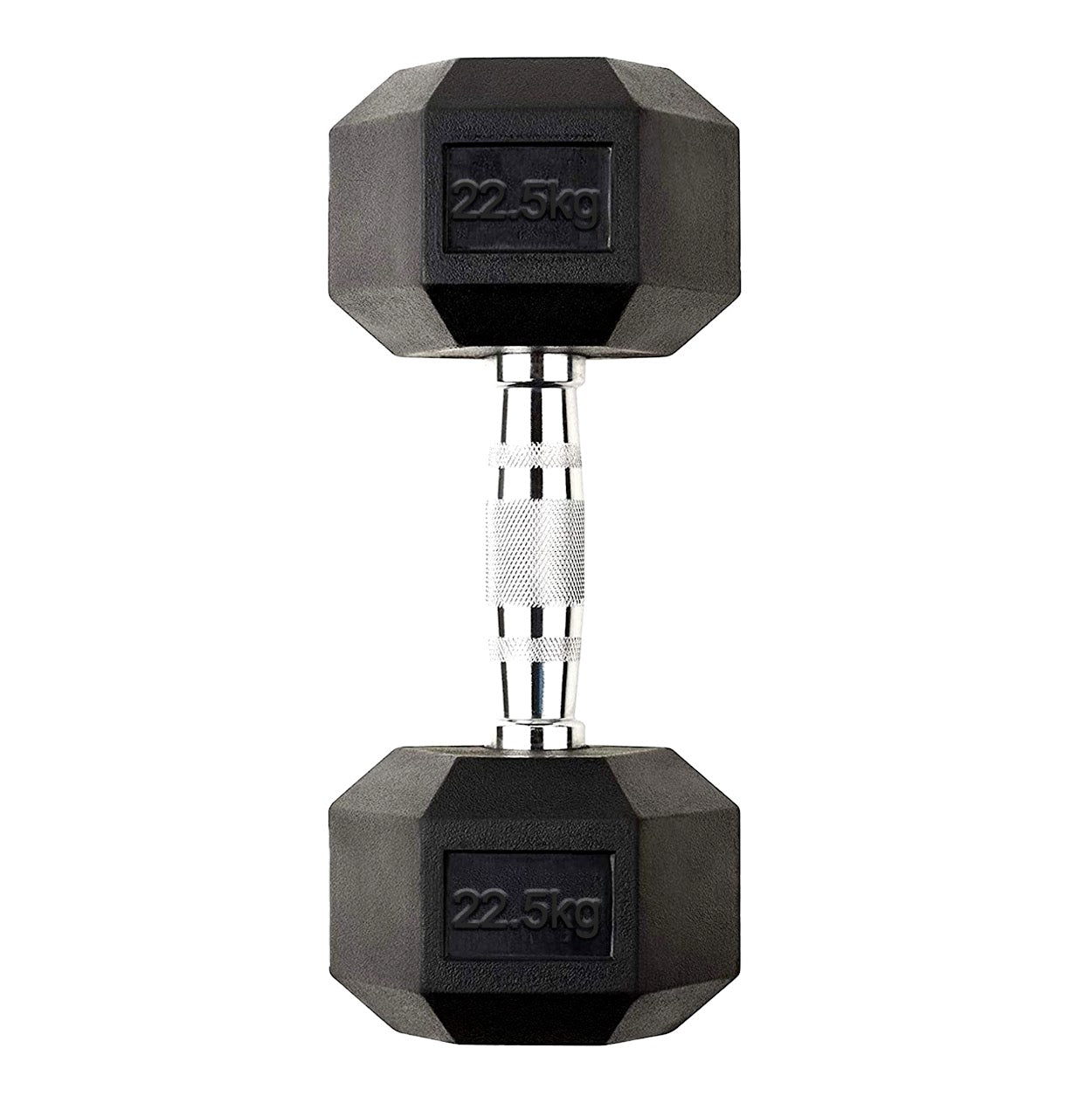 Hex Dumbbells 2.5kg–60kg Pairs & Sets – Rubber-Coated Anti-Roll Weights with Knurled Steel Grip – Strength Training Dumbbell Set for Home Gym or Studio