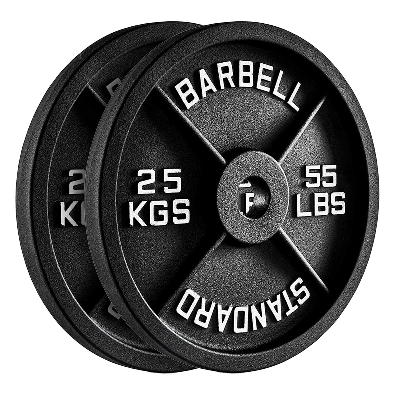 Durable Cast Iron Weight Plates for Home & Commercial Gyms – Standard 2" Hole for Olympic Barbells, Compact Design for Powerlifting, Bodybuilding & Full-Body Strength Training