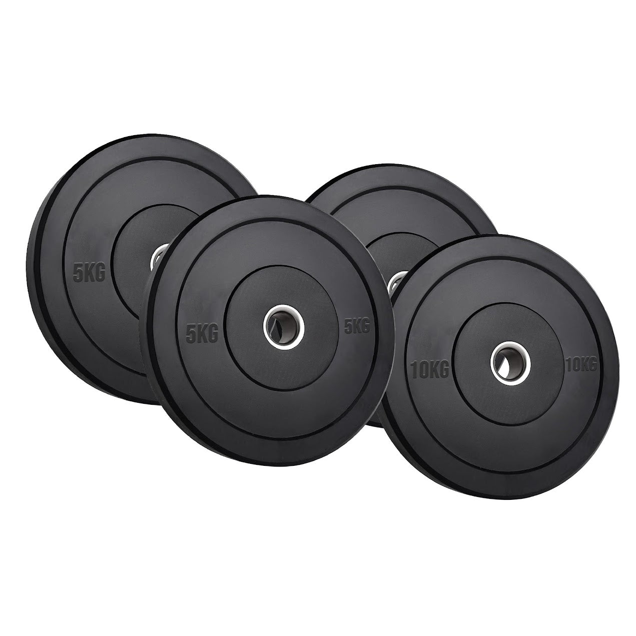 Durable Olympic Rubber Bumper Plates – Heavy Duty 2" Weight Plates for Strength Training, CrossFit & Lifting | Low Bounce, Floor Safe Design in Singles, Pairs & Sets