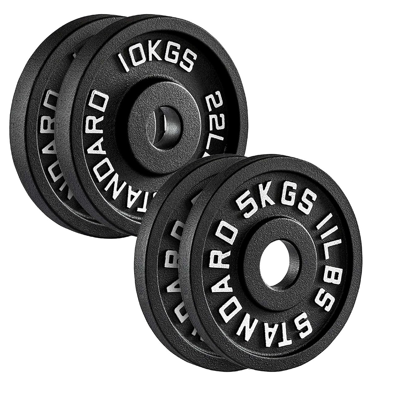 Durable Cast Iron Weight Plates for Home & Commercial Gyms – Standard 2" Hole for Olympic Barbells, Compact Design for Powerlifting, Bodybuilding & Full-Body Strength Training