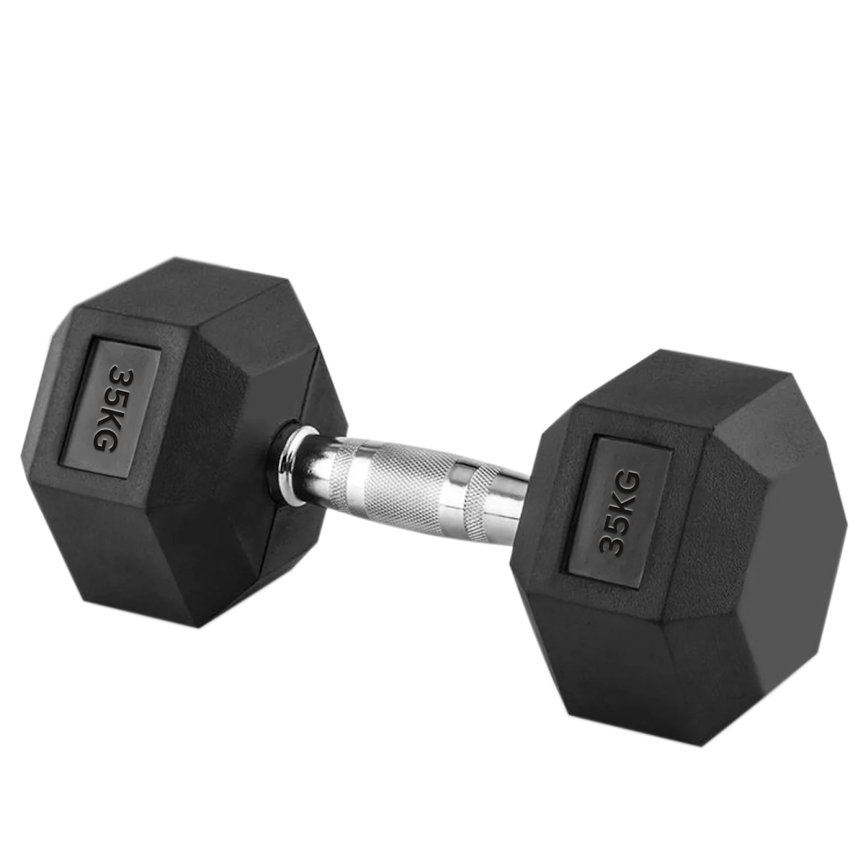 Hex Dumbbells 2.5kg–60kg Pairs & Sets – Rubber-Coated Anti-Roll Weights with Knurled Steel Grip – Strength Training Dumbbell Set for Home Gym or Studio