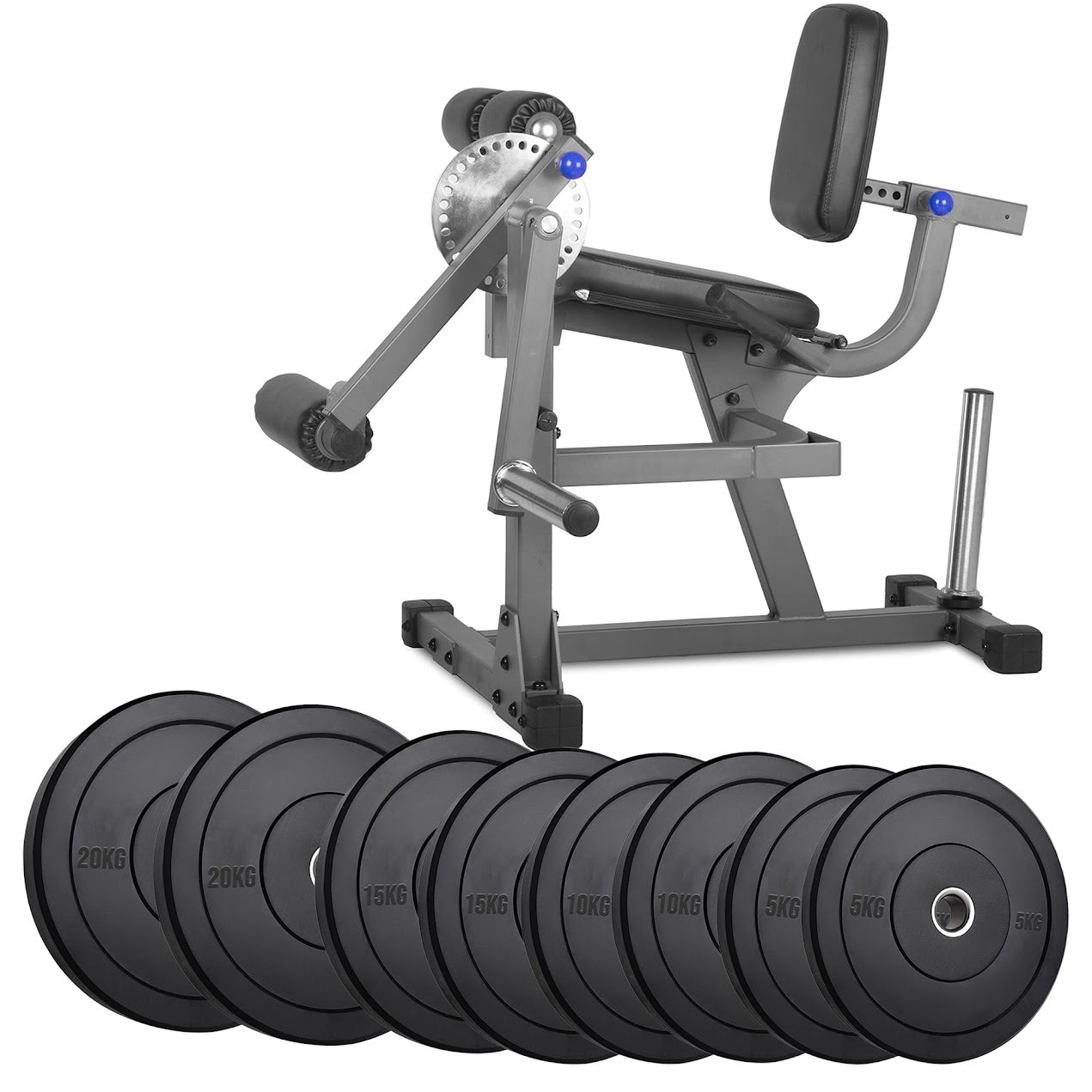 Adjustable Seated Leg Extension & Curl Machine – Heavy-Duty Steel Frame for Quad & Hamstring Workouts | Compact Strength Trainer for Home Gym (Optional Weights)