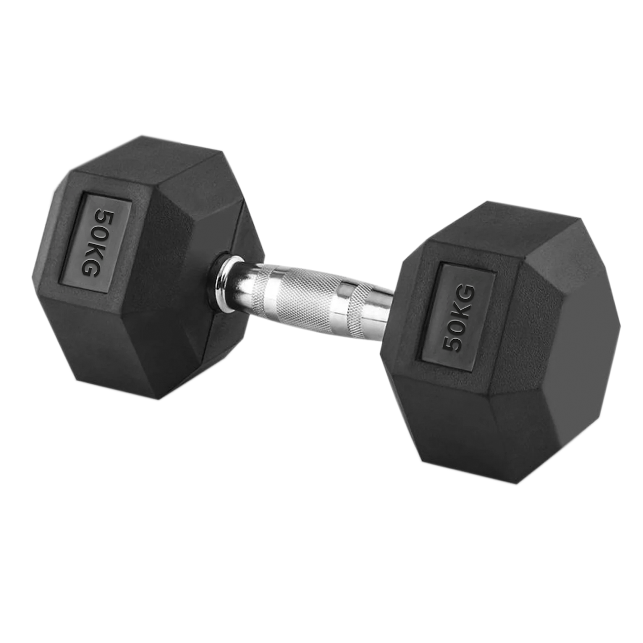 Hex Dumbbells 2.5kg–60kg Pairs & Sets – Rubber-Coated Anti-Roll Weights with Knurled Steel Grip – Strength Training Dumbbell Set for Home Gym or Studio